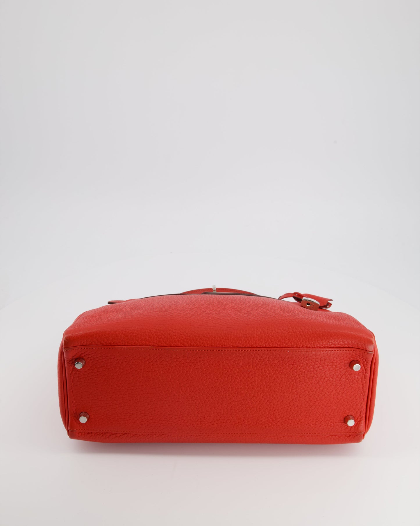 Hermes Kelly 32 Retourne Bag in Geranium Togo Leather and Palladium Hardware