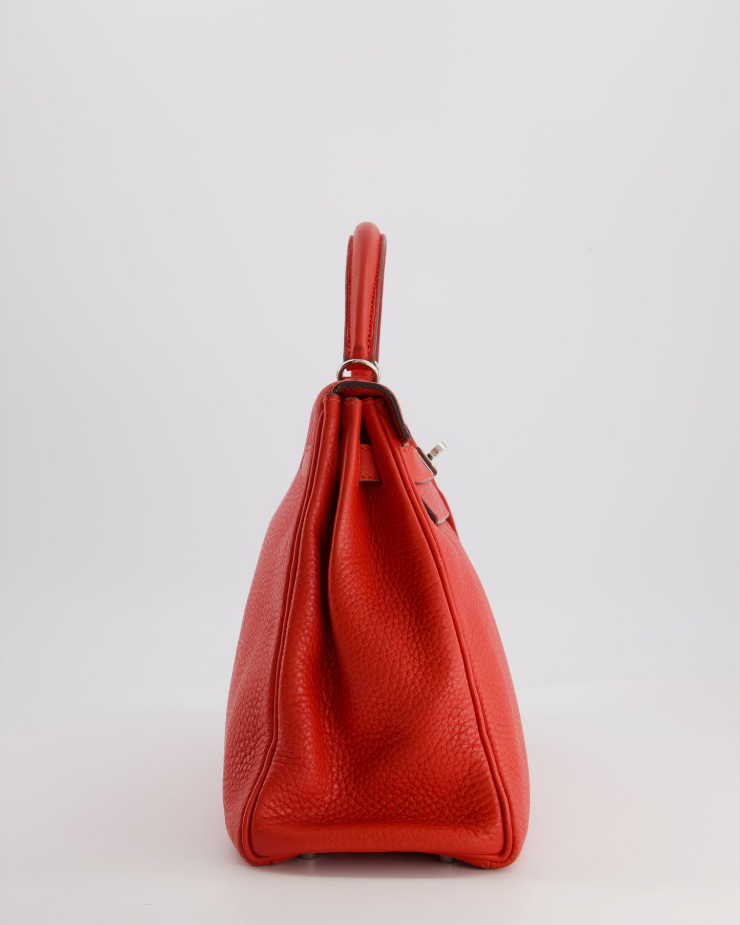 Hermes Kelly 32 Retourne Bag in Geranium Togo Leather and Palladium Hardware