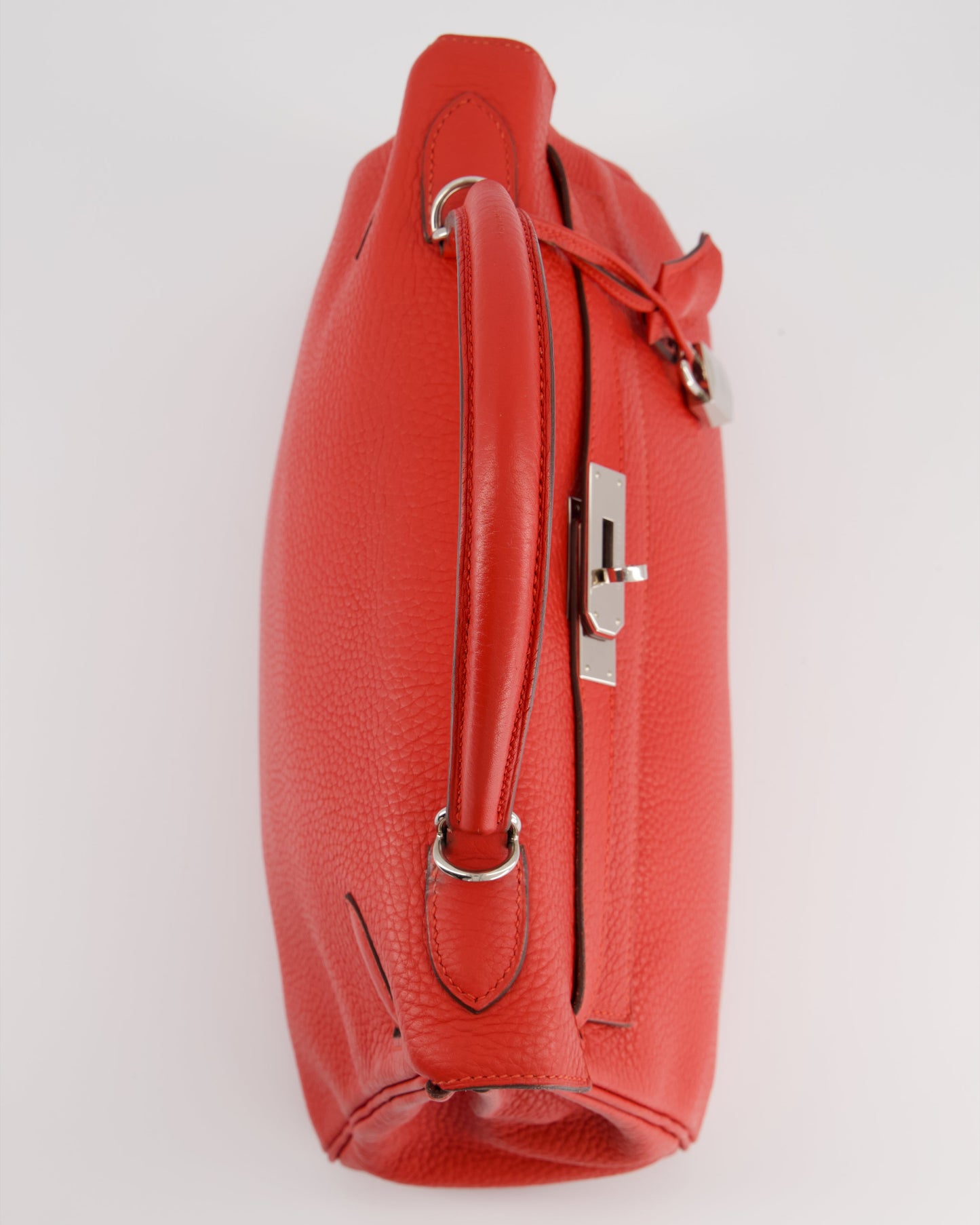 Hermes Kelly 32 Retourne Bag in Geranium Togo Leather and Palladium Hardware