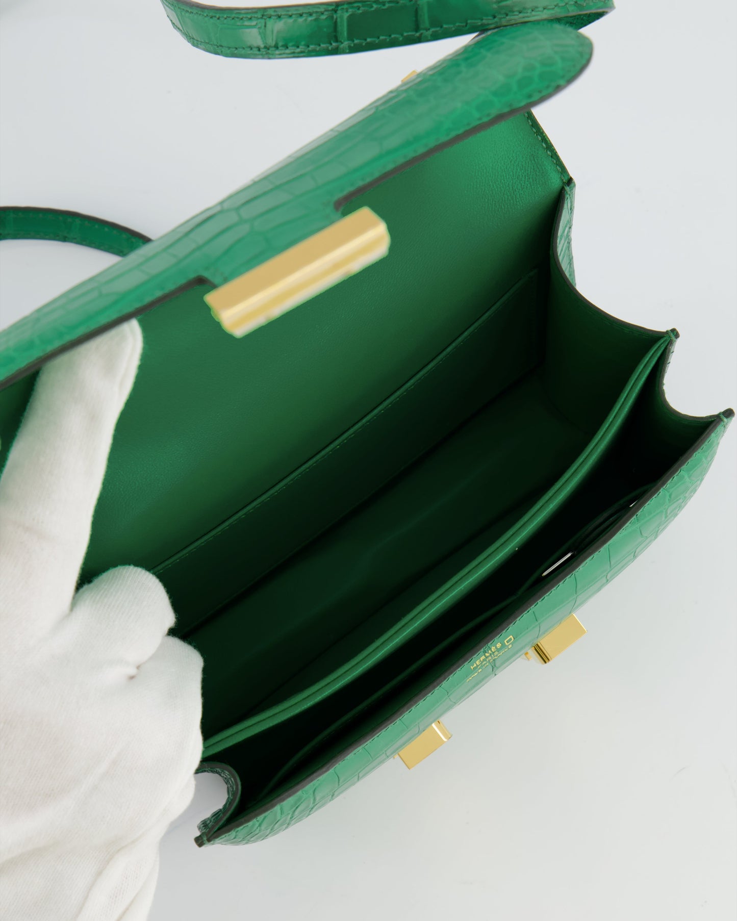 *STORE FRESH* Hermes Constance III 18 Bag in Cactus Alligator Mississippiensis Leather with Gold Hardware