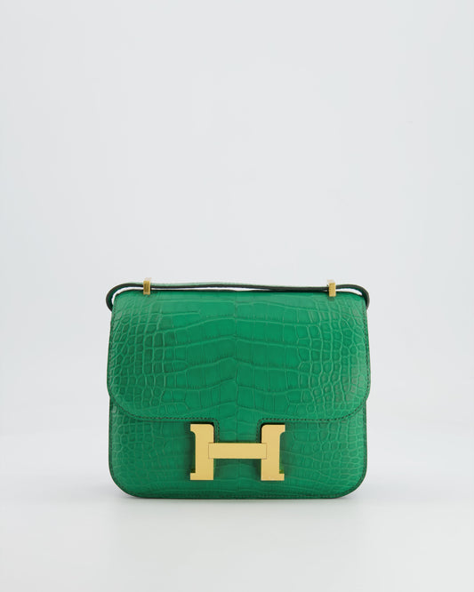 *STORE FRESH* Hermes Constance III 18 Bag in Cactus Alligator Mississippiensis Leather with Gold Hardware