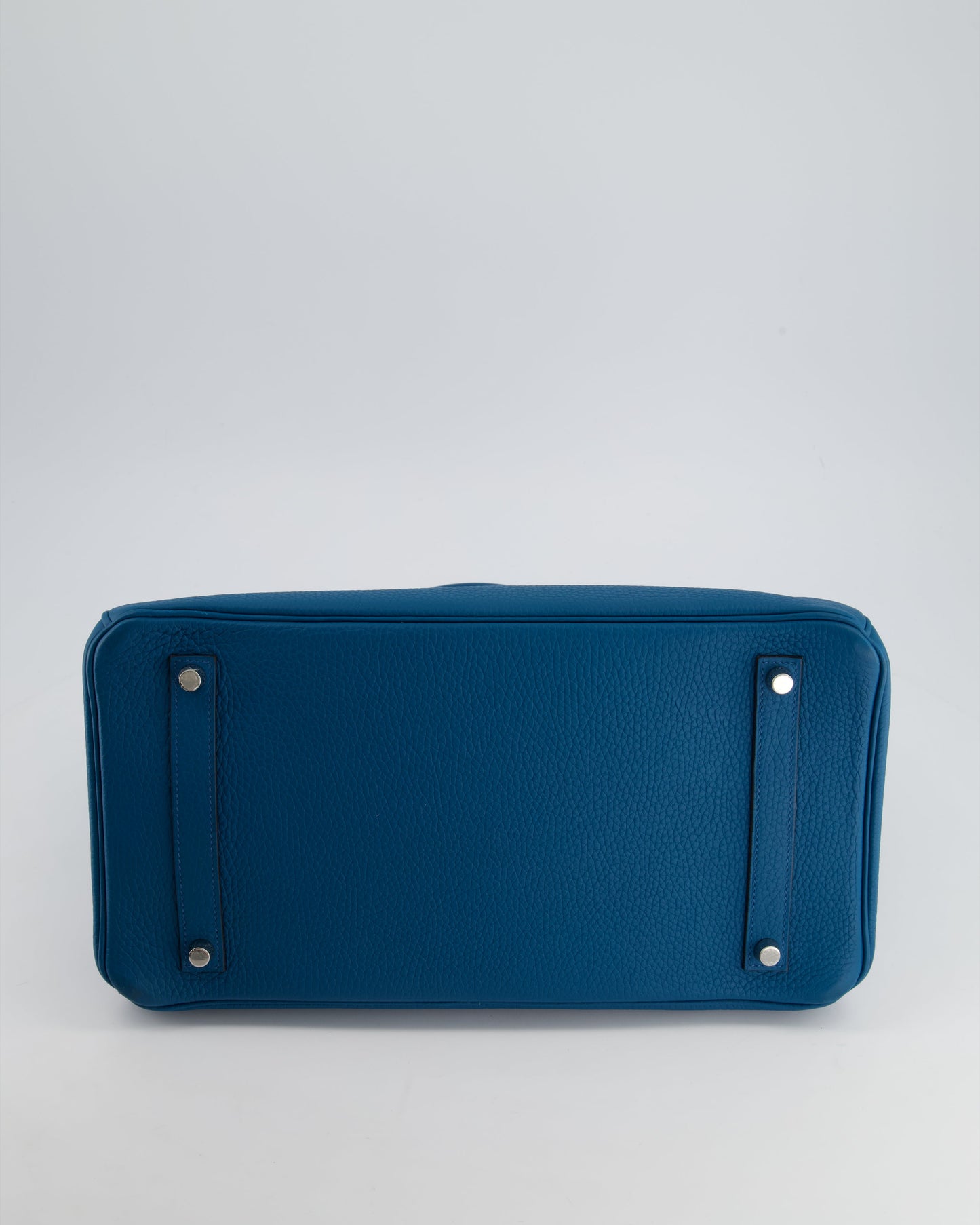 Hermes Birkin 35cm Bag in Blue Petrole Togo Leather with Palladium Hardware