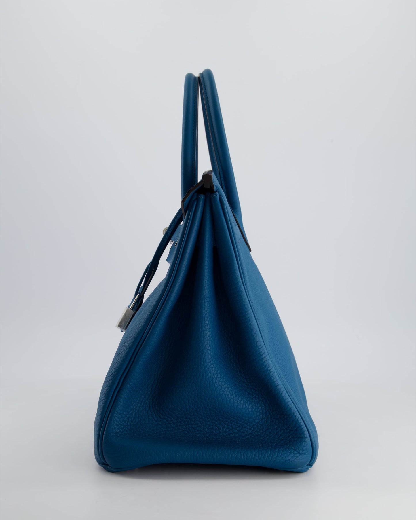 Hermes Birkin 35cm Bag in Blue Petrole Togo Leather with Palladium Hardware
