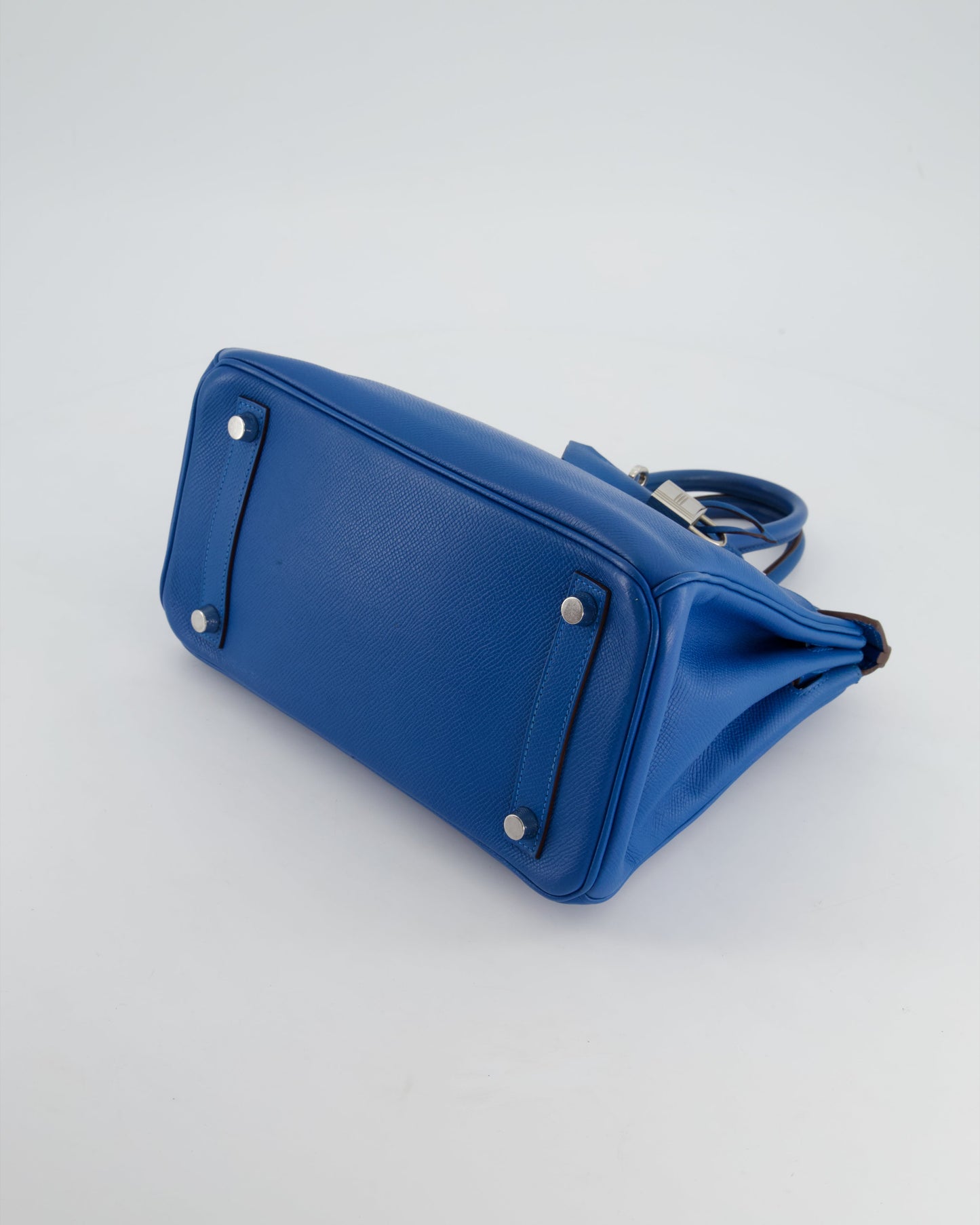 Hermes Birkin 25 Retourne Bag in Bleu De Galice Epsom Leather with Palladium Hardware