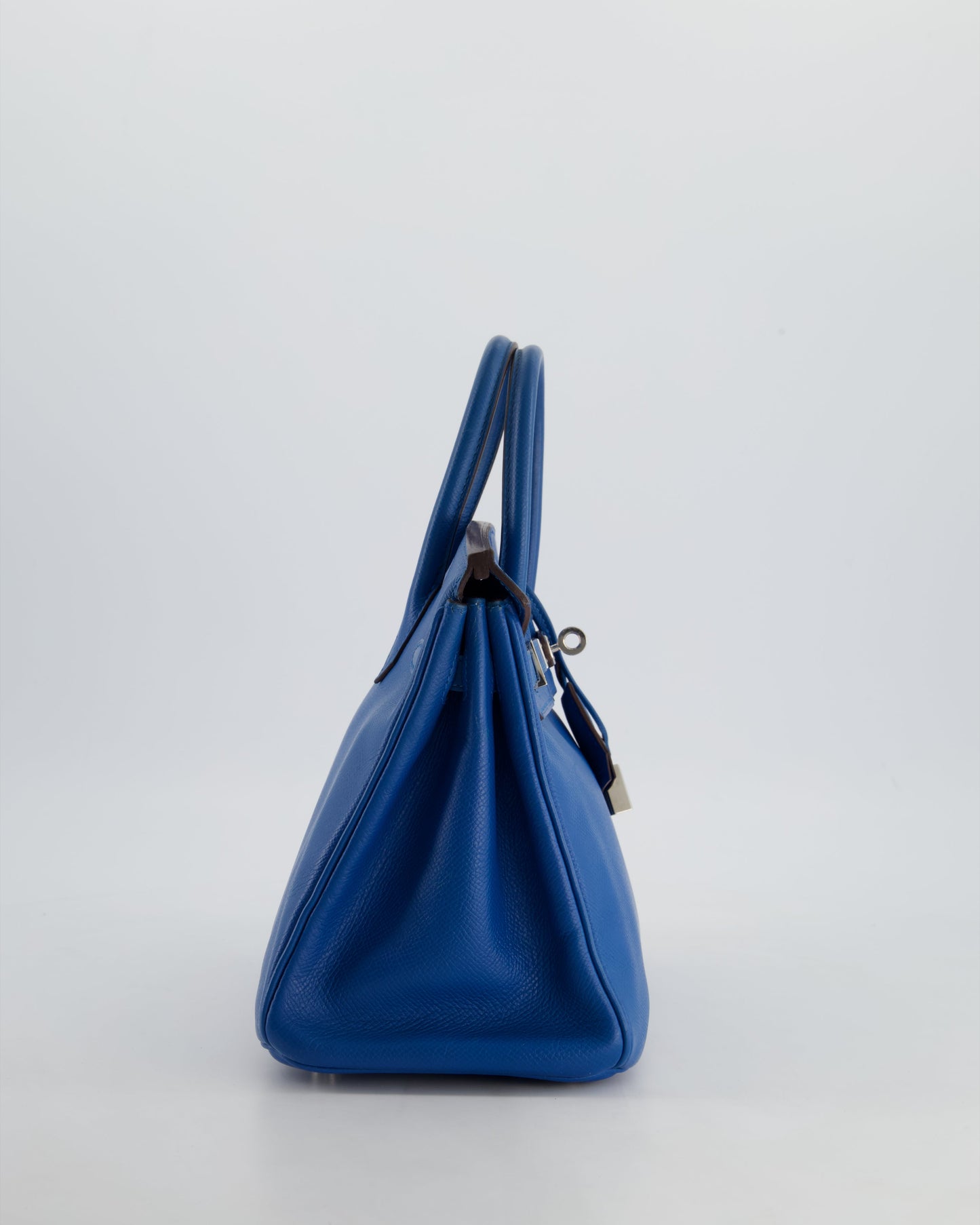 Hermes Birkin 25 Retourne Bag in Bleu De Galice Epsom Leather with Palladium Hardware