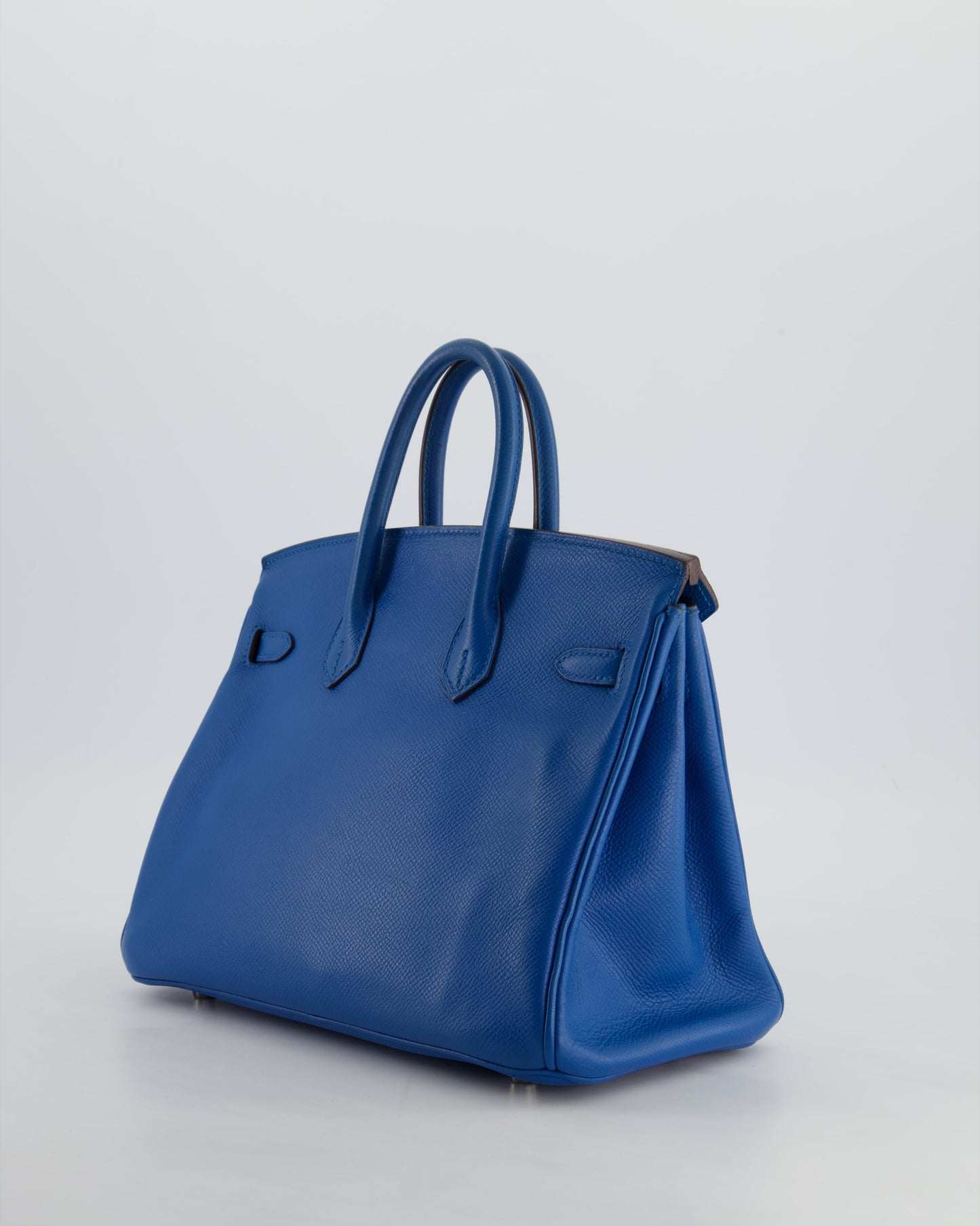Hermes Birkin 25 Retourne Bag in Bleu De Galice Epsom Leather with Palladium Hardware