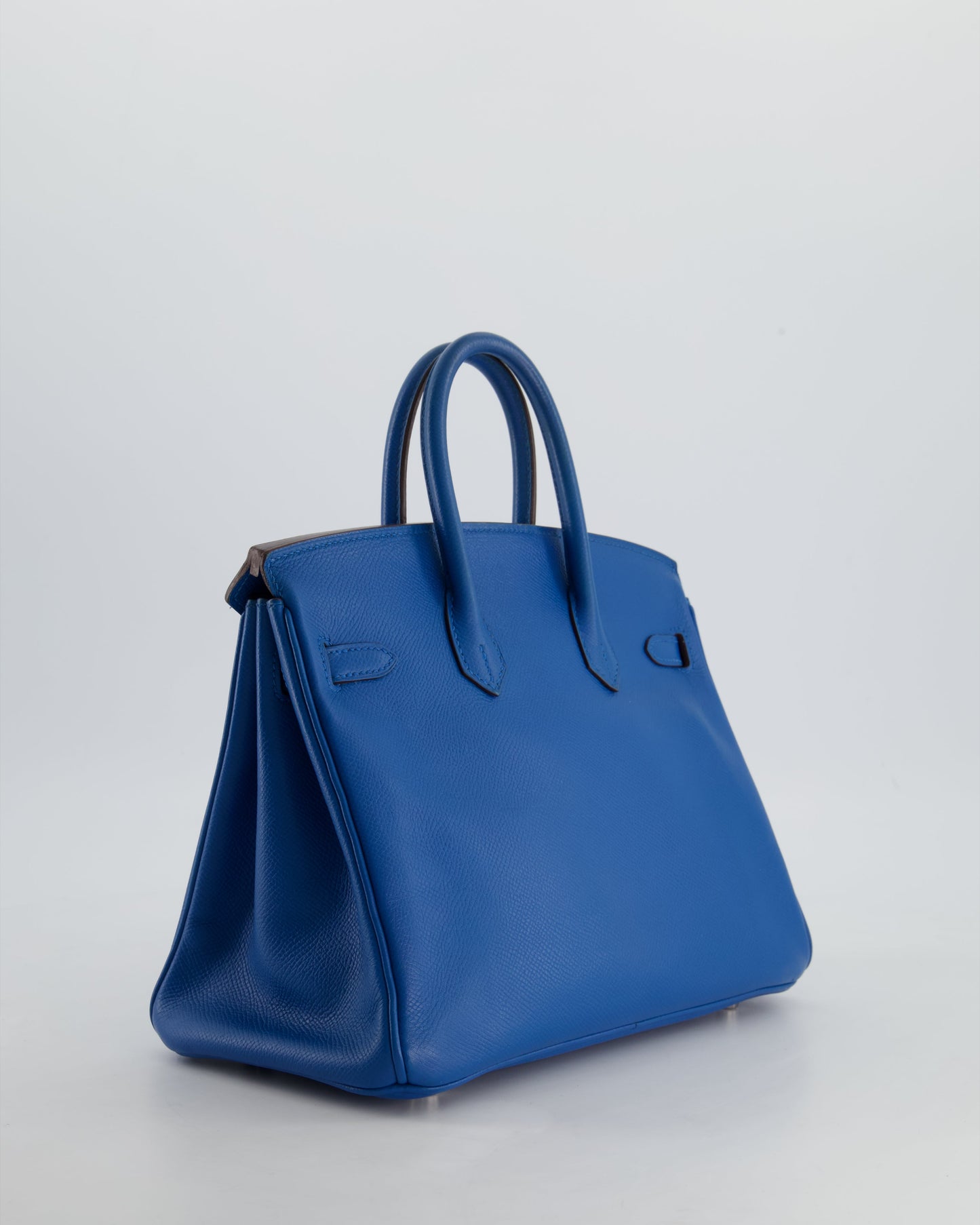 Hermes Birkin 25 Retourne Bag in Bleu De Galice Epsom Leather with Palladium Hardware
