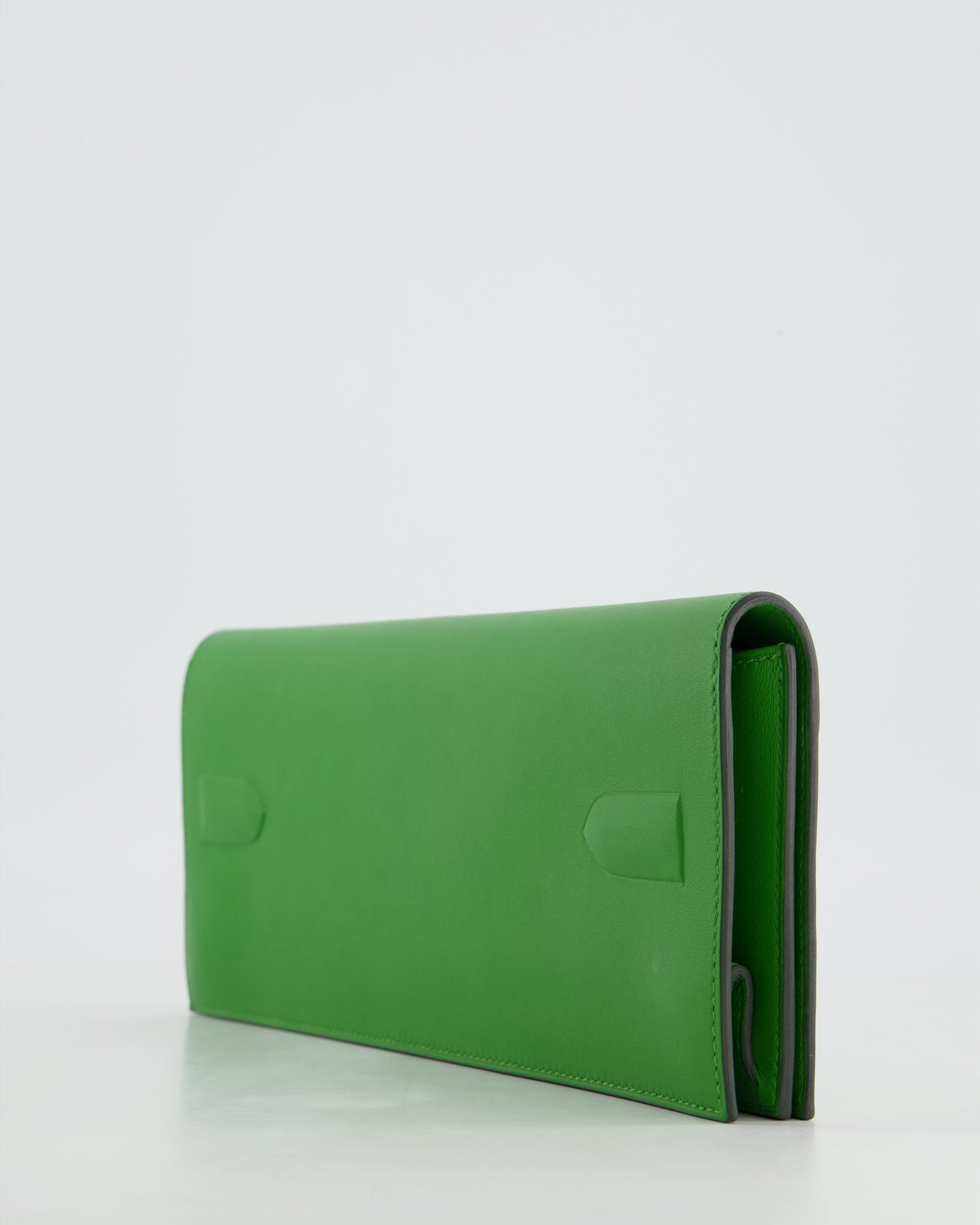 Hermes Birkin Cut Shadow Bag In Vert Yucca Swift Leather