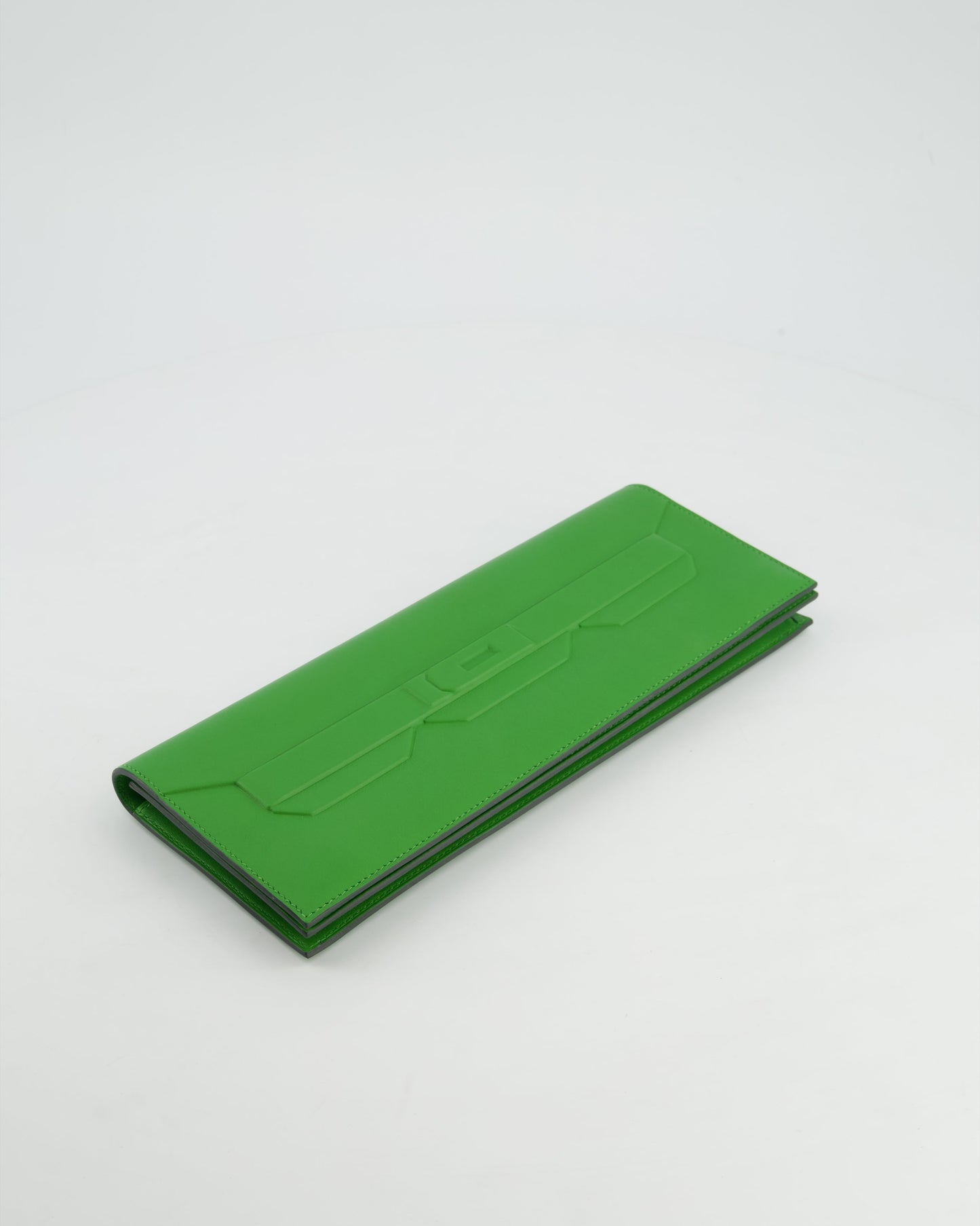 Hermes Birkin Cut Shadow Bag In Vert Yucca Swift Leather