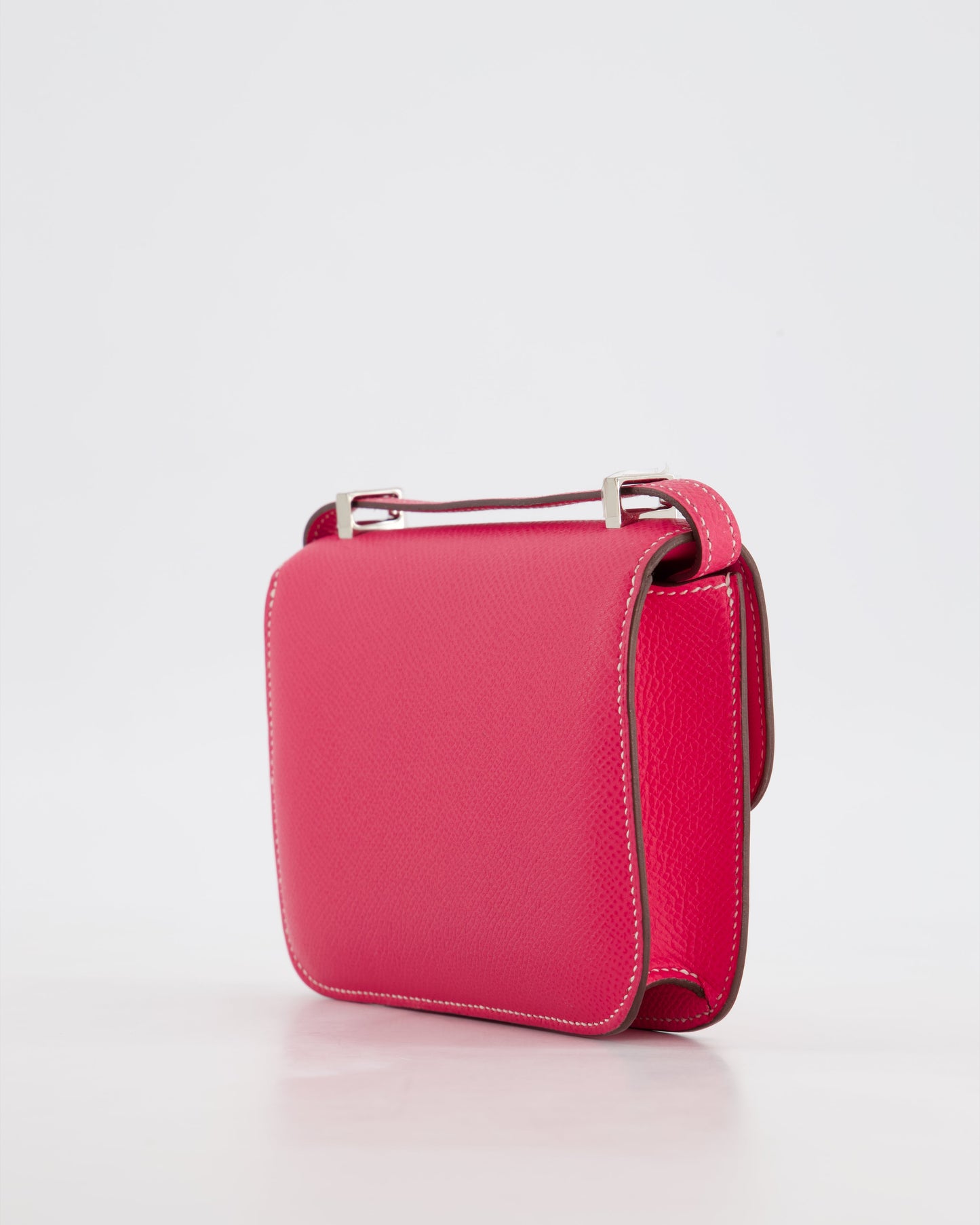 *RARE HOT* Hermes Constance II Micro Bag in Rose Tyrien Epsom Leather with Palladium Hardware