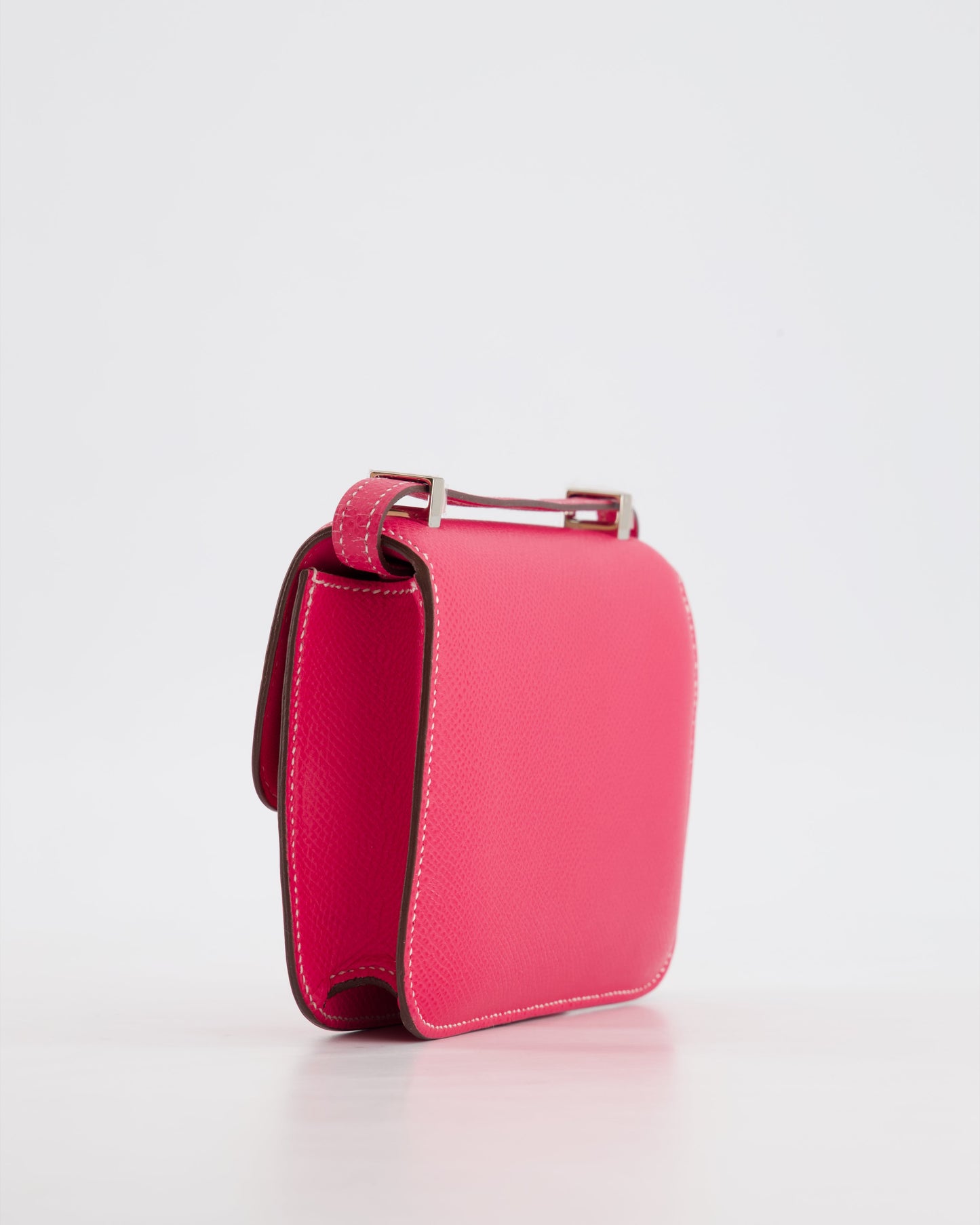 *RARE HOT* Hermes Constance II Micro Bag in Rose Tyrien Epsom Leather with Palladium Hardware