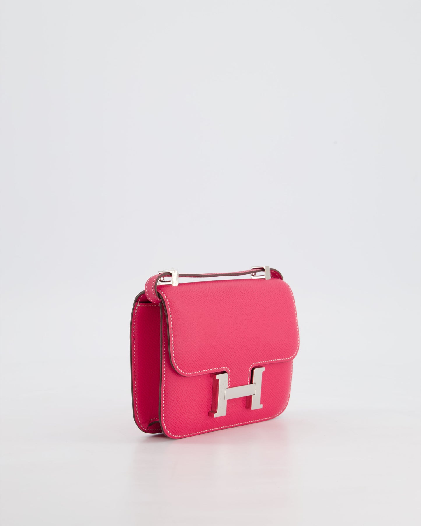 *RARE HOT* Hermes Constance II Micro Bag in Rose Tyrien Epsom Leather with Palladium Hardware