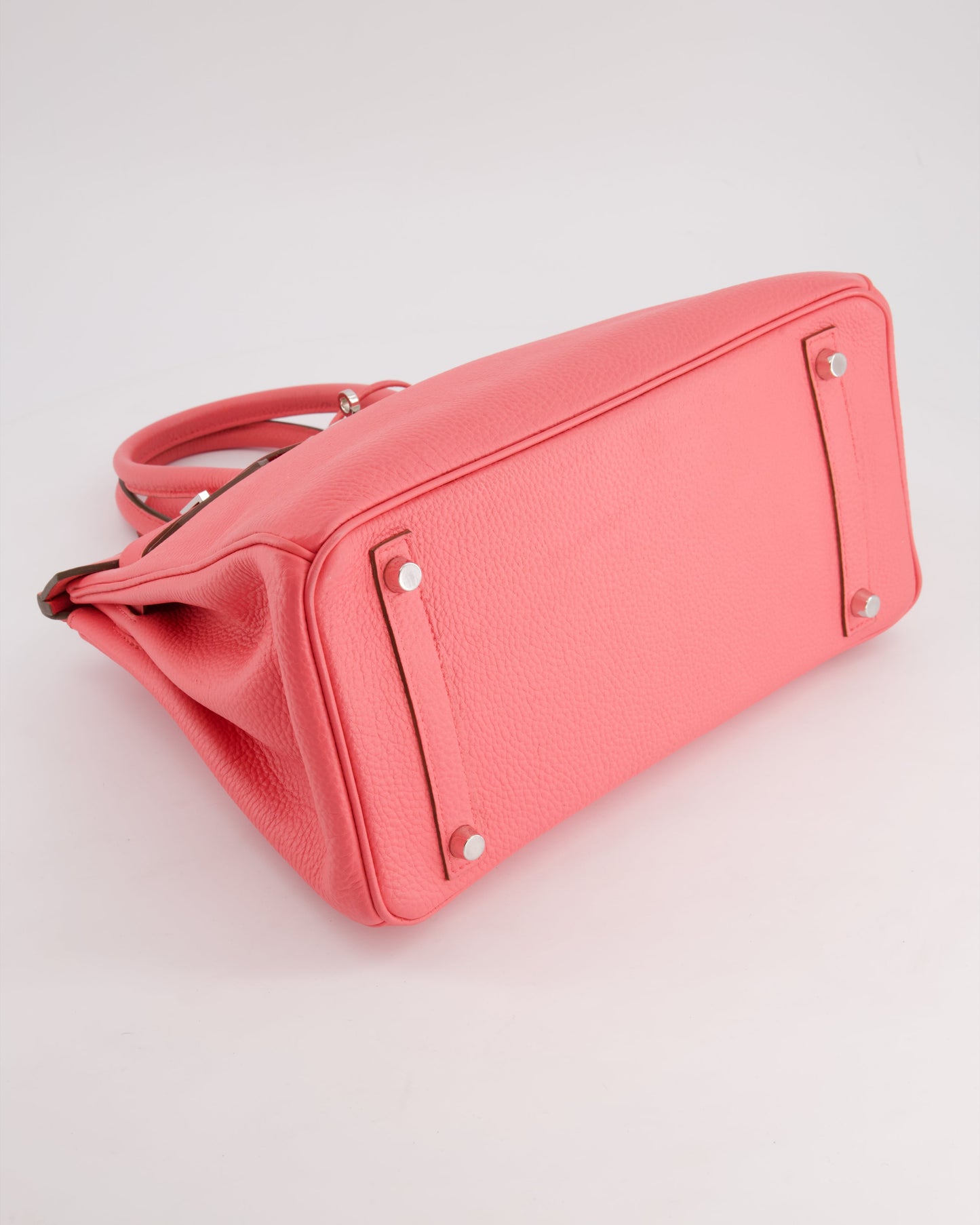Hermes Birkin 30cm Retourne Bag in Rose Lipstick Togo Leather and Palladium Hardware