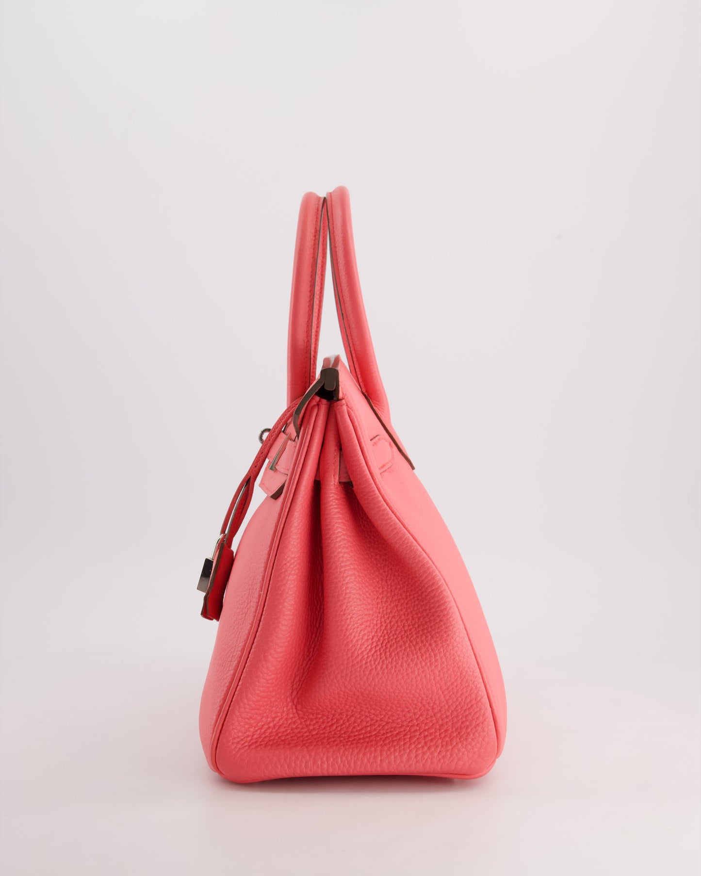 Hermes Birkin 30cm Retourne Bag in Rose Lipstick Togo Leather and Palladium Hardware