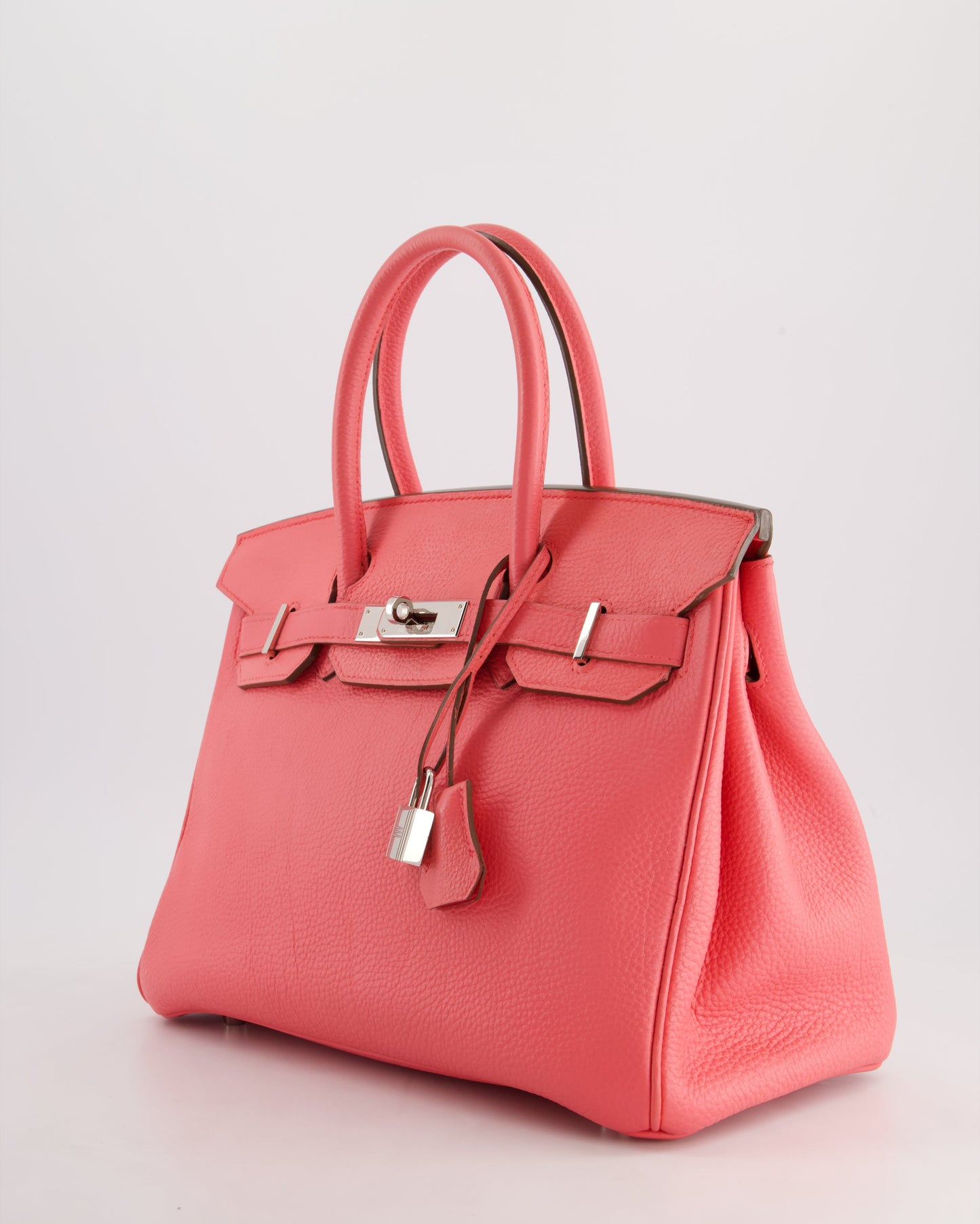 Hermes Birkin 30cm Retourne Bag in Rose Lipstick Togo Leather and Palladium Hardware