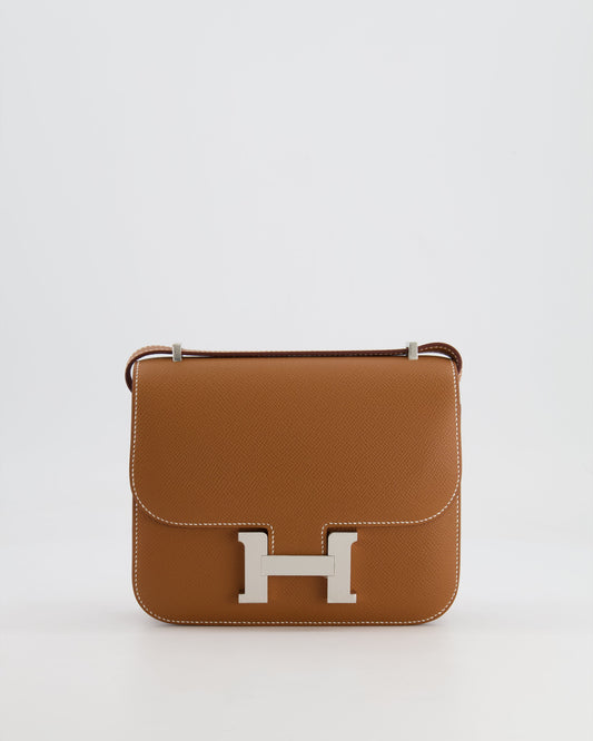 *HOT* Hermes Constance III 18 Miroir Bag in Gold Epsom Leather with Palladium Hardware