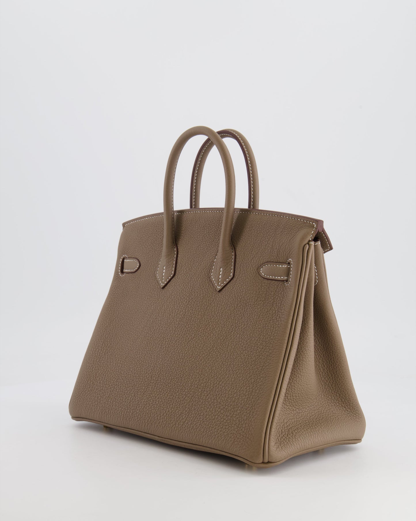 *HOT* Hermes Birkin Retourne 25 Bag in Etoupe Togo Leather with Gold Hardware