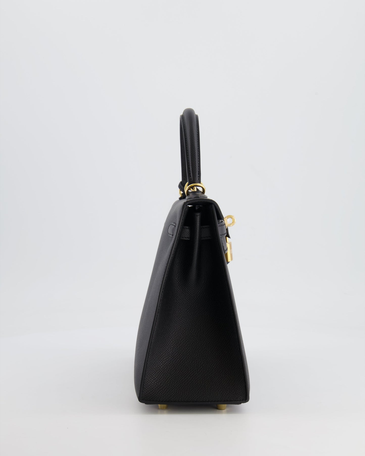Hermes Kelly 25 Sellier Bag in Noir Epsom Leather with Gold Hardware