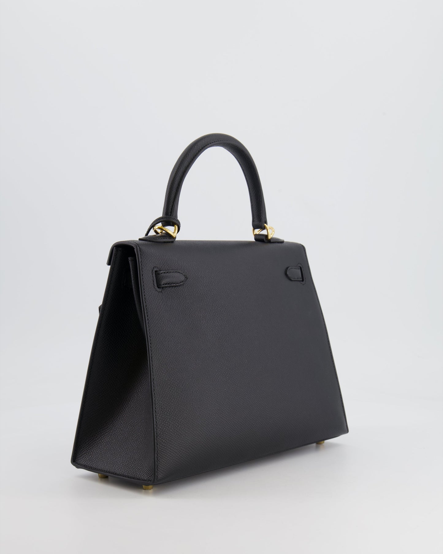 Hermes Kelly 25 Sellier Bag in Noir Epsom Leather with Gold Hardware