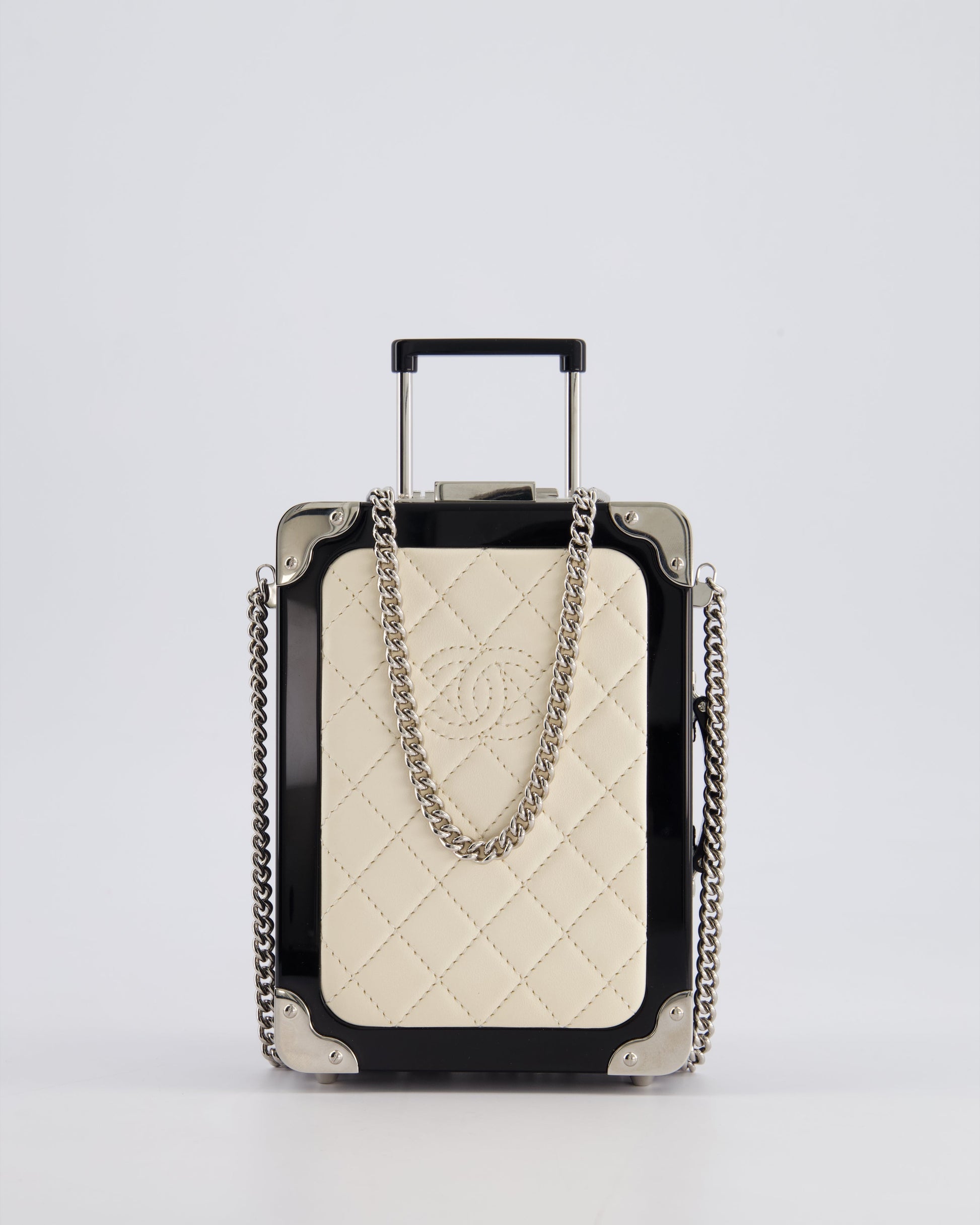 *RARE* Chanel 2016 Airlines Evening In The Air Trolley  Bag with Silver Hardware and Quilted Leather with CC Logo Detail