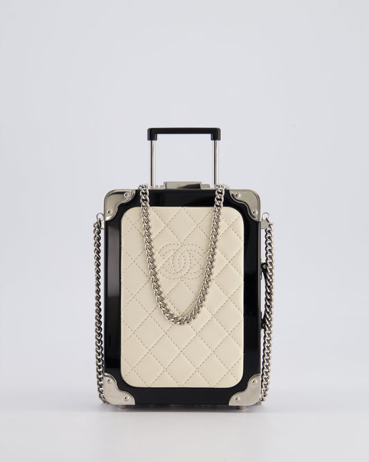 *RARE* Chanel 2016 Airlines Evening In The Air Trolley  Bag with Silver Hardware and Quilted Leather with CC Logo Detail