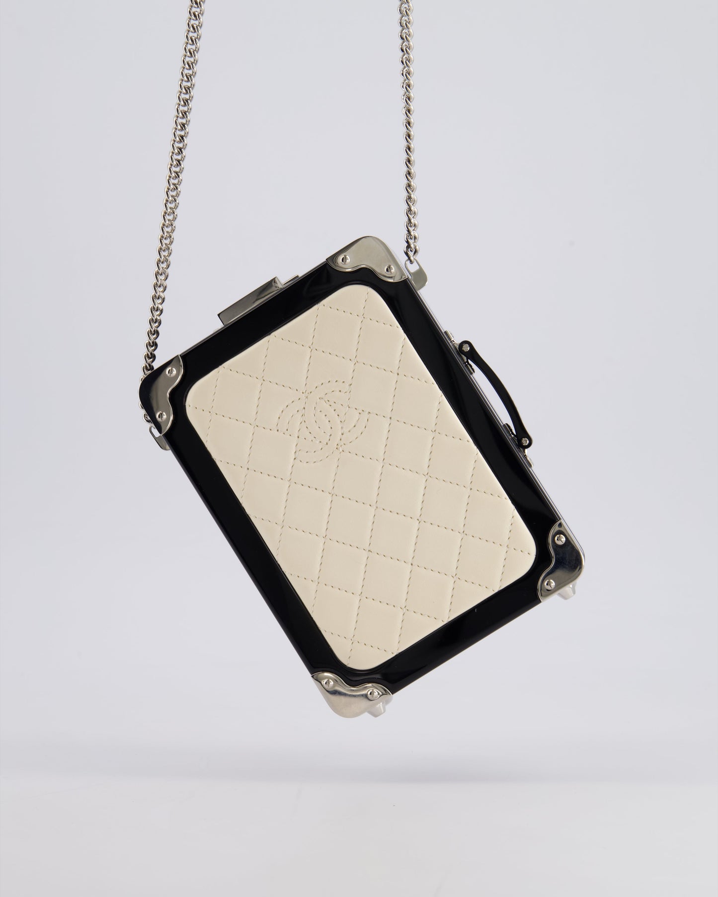 *RARE* Chanel 2016 Airlines Evening In The Air Trolley  Bag with Silver Hardware and Quilted Leather with CC Logo Detail