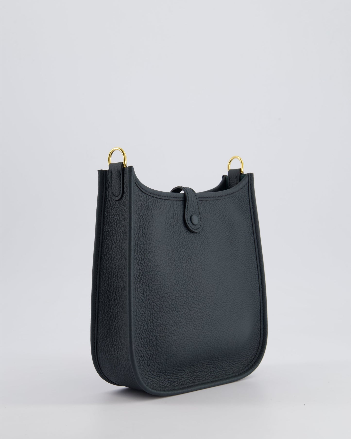 *RARE* Hermes Mini Evelyne 16 Bag in Vert Rousseau Maurice Leather with Gold Hardware & Vert Cypress Sangle Wooly Unicolore Strap