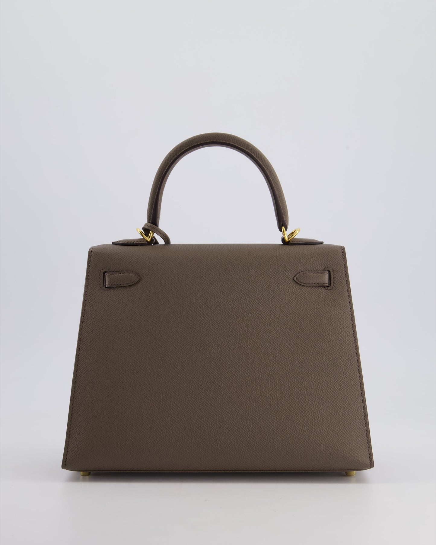 *RARE* Hermes Kelly 25 Sellier Bag in Gris Etain Epsom Leather with Gold Hardware