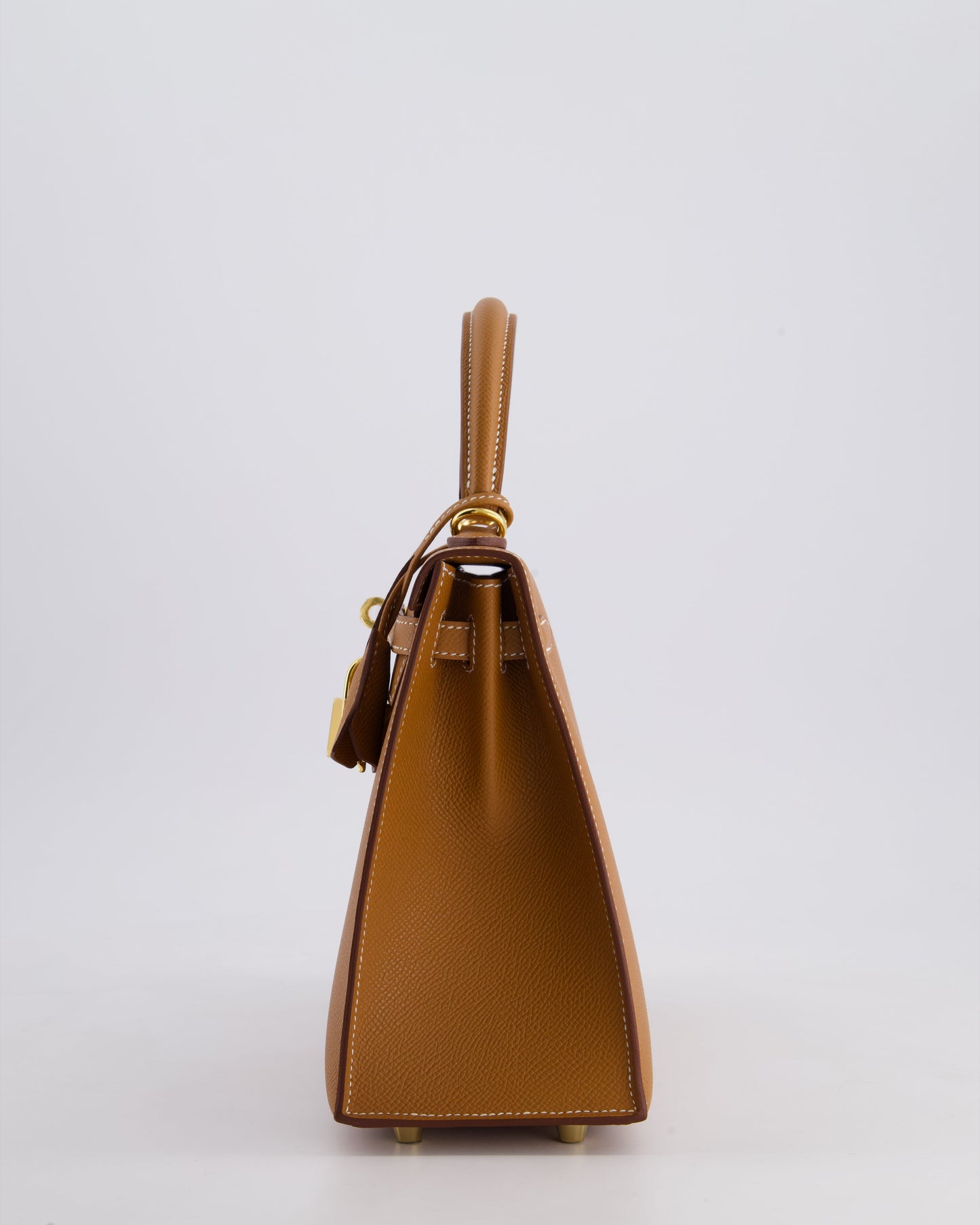 Hermes Kelly 25 Sellier Bag in Gold Epsom Leather with Gold Hardware