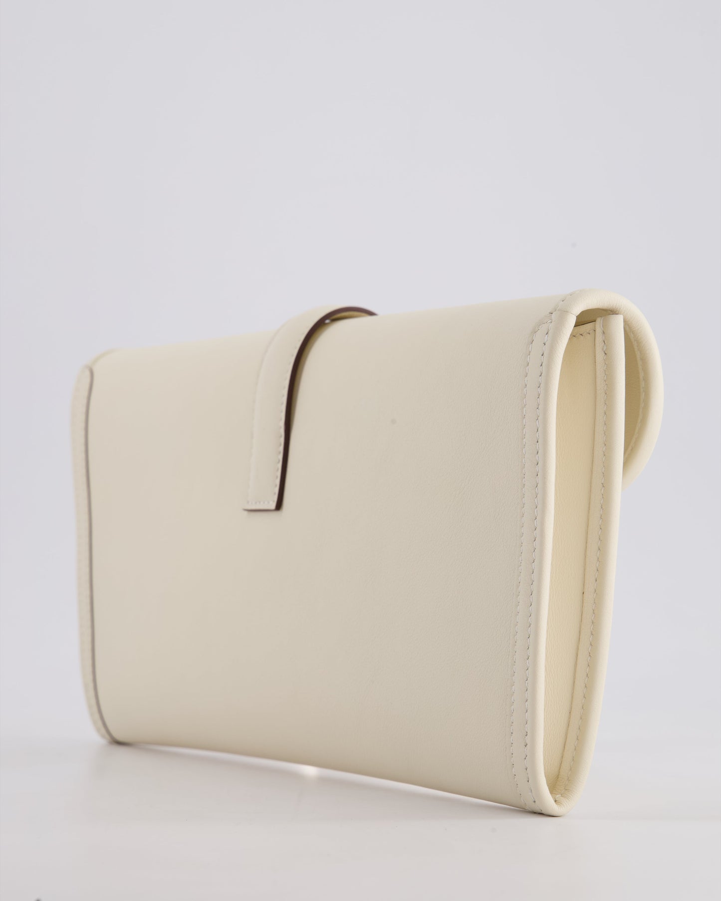 Hermes Jige Elan 29cm Clutch Bag in Nata Evercolour Leather