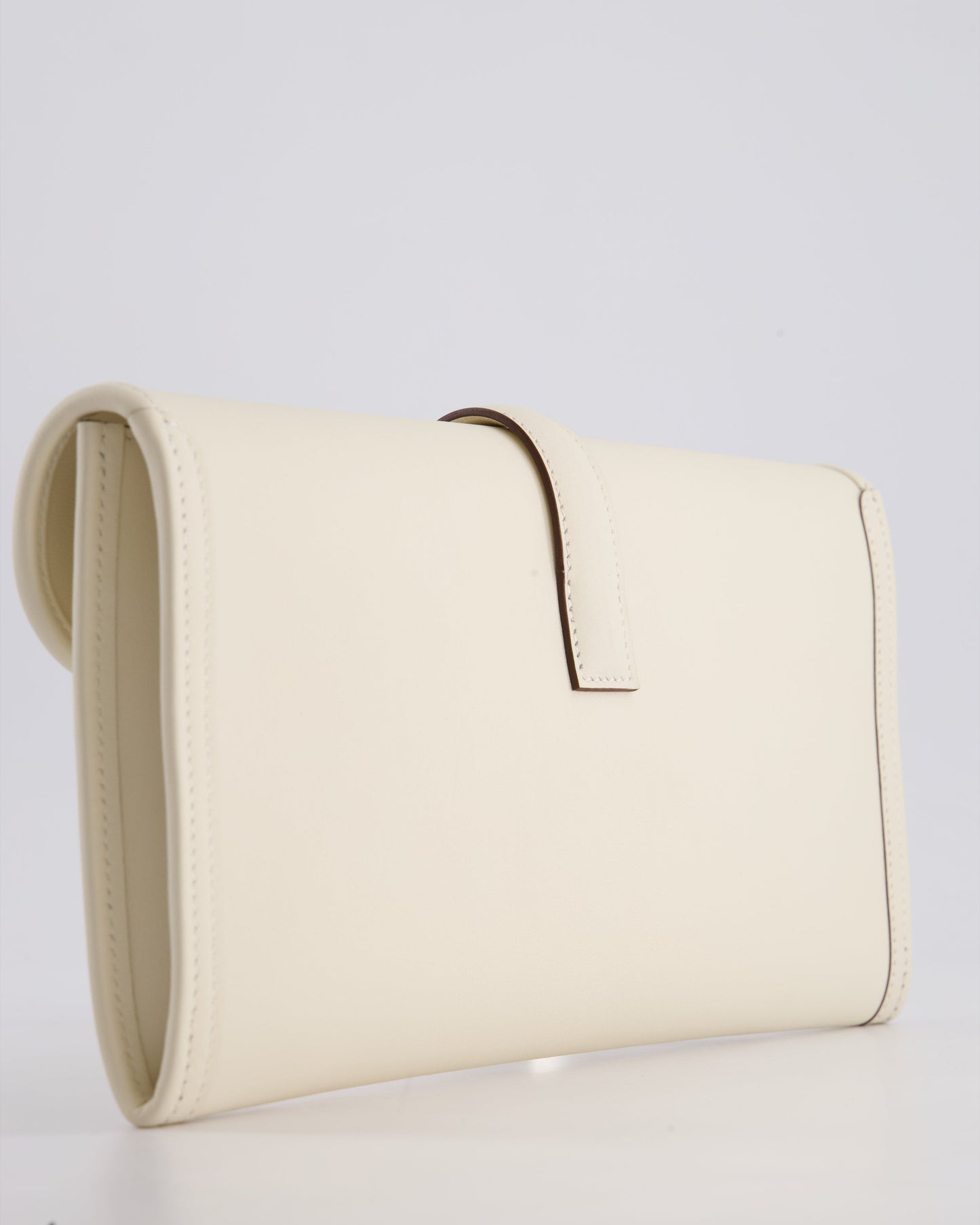 Hermes Jige Elan 29cm Clutch Bag in Nata Evercolour Leather