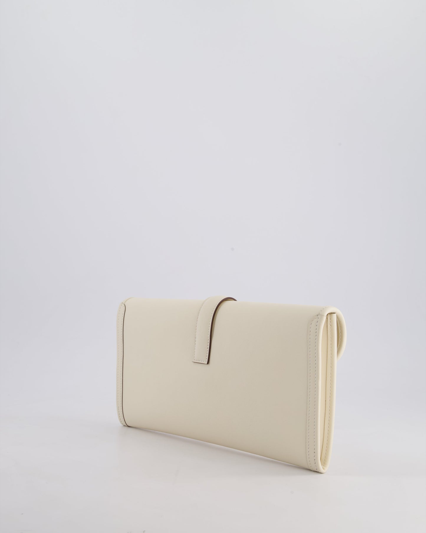 Hermes Jige Elan 29cm Clutch Bag in Nata Evercolour Leather