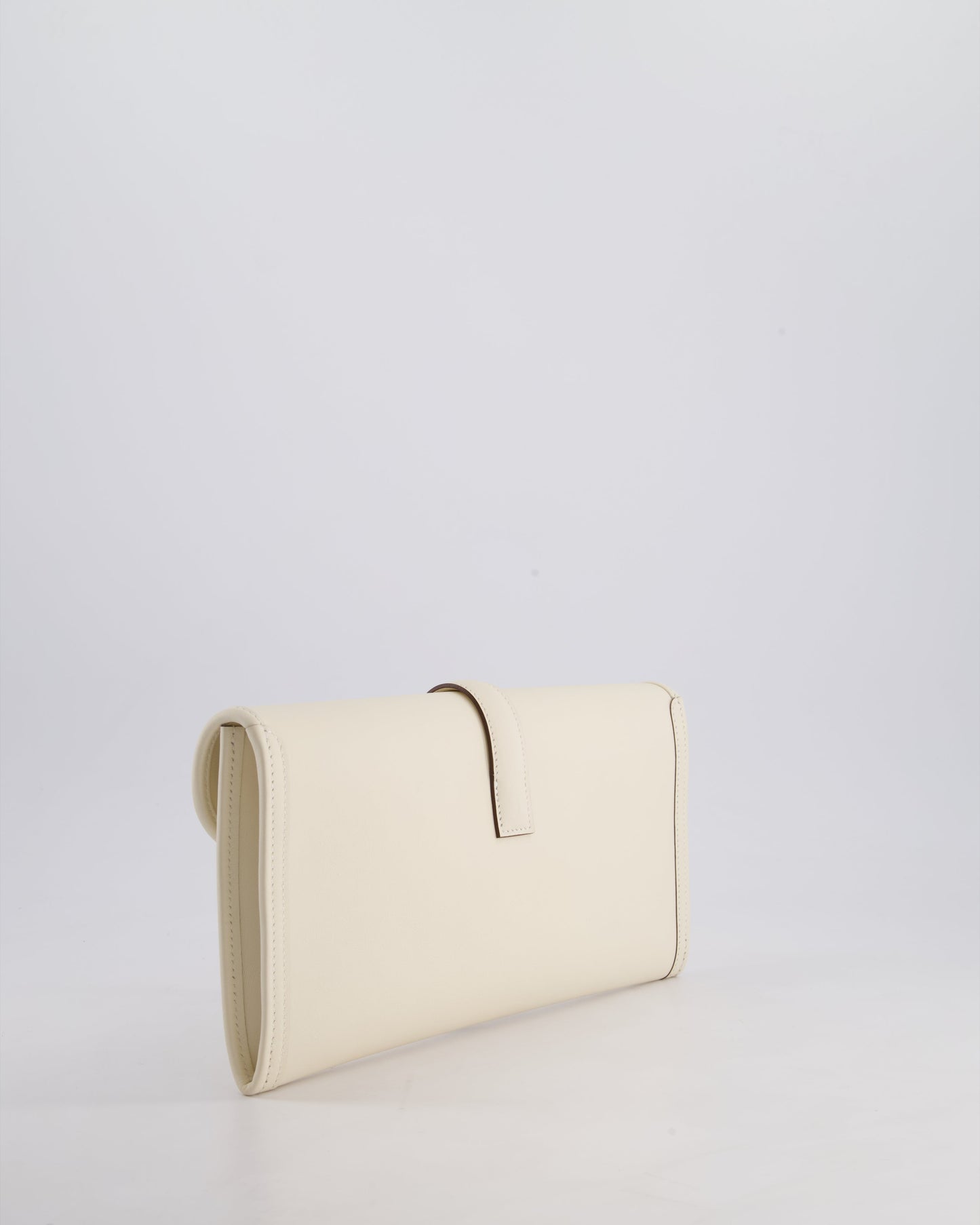 Hermes Jige Elan 29cm Clutch Bag in Nata Evercolour Leather