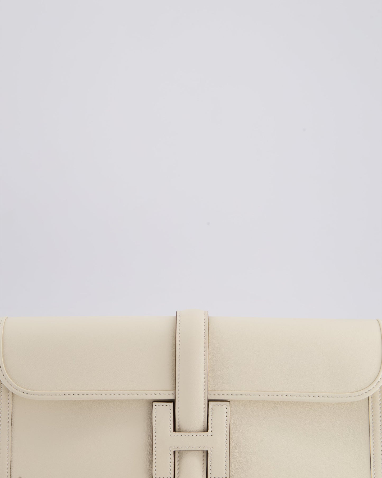 Hermes Jige Elan 29cm Clutch Bag in Nata Evercolour Leather