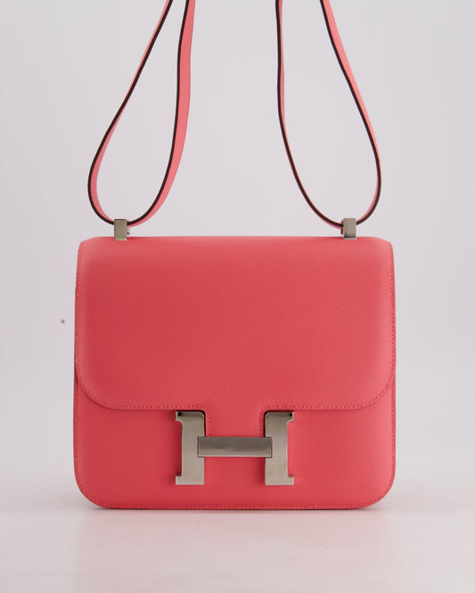 *HOT* Hermes Constance III 24 Bag in Rose Azalee Evercolour Leather with Palladium Hardware
