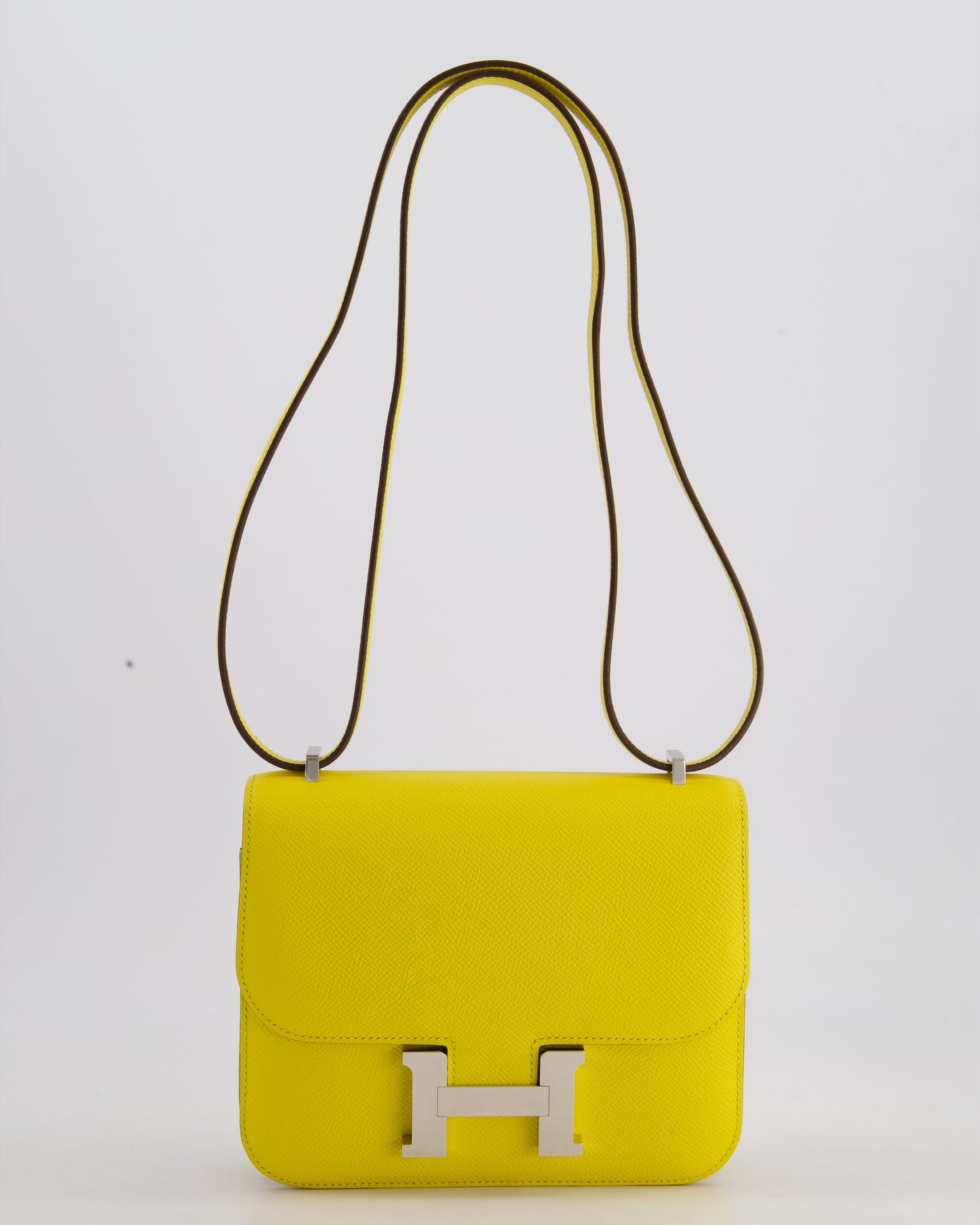 Hermes Constance III 18 Miroir Bag in Jaune De Naples Epsom Leather with Palladium Hardware