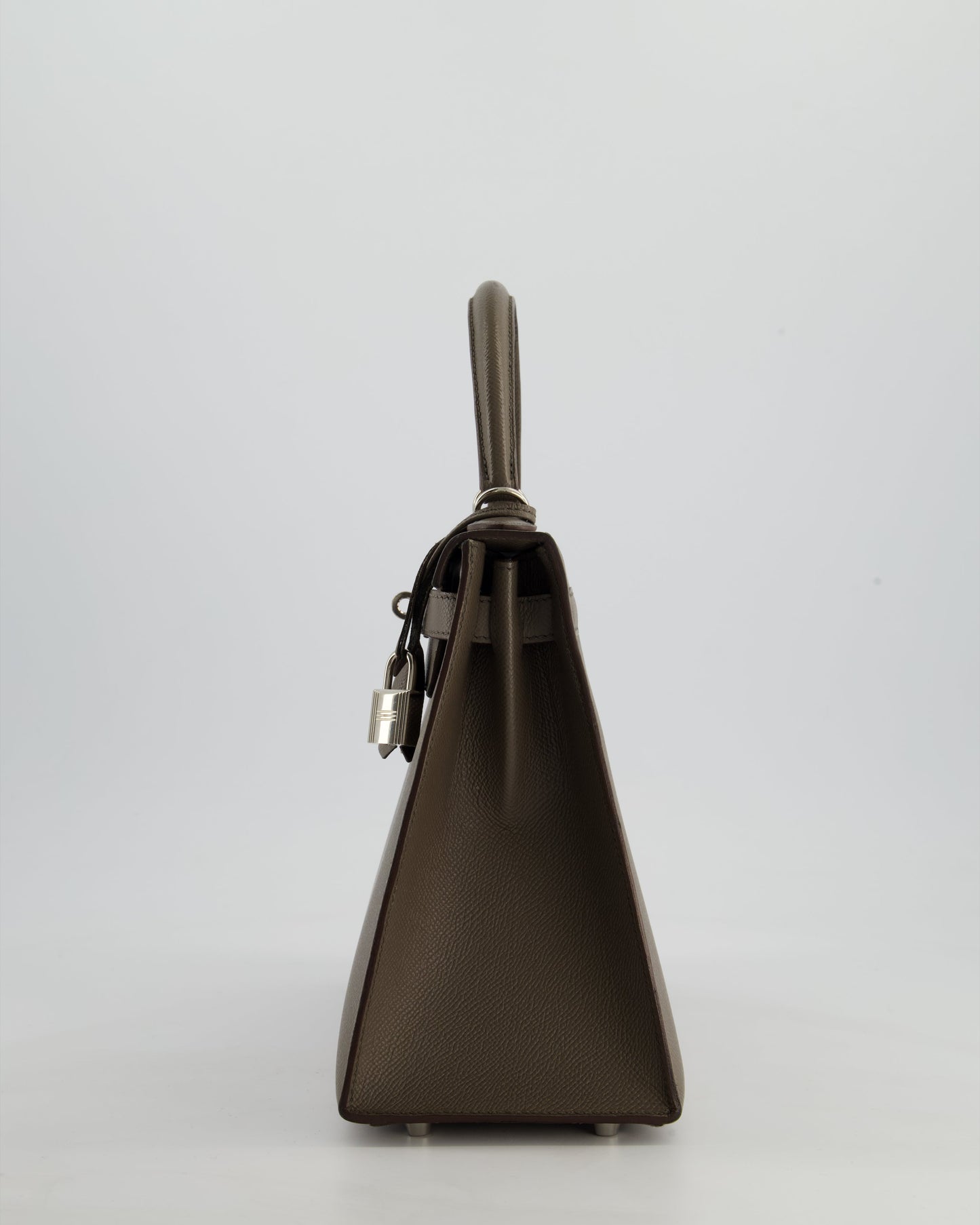 Hermes HSS Kelly 28 Sellier Bag in Gris Etain Epsom Leather with Palladium Hardware