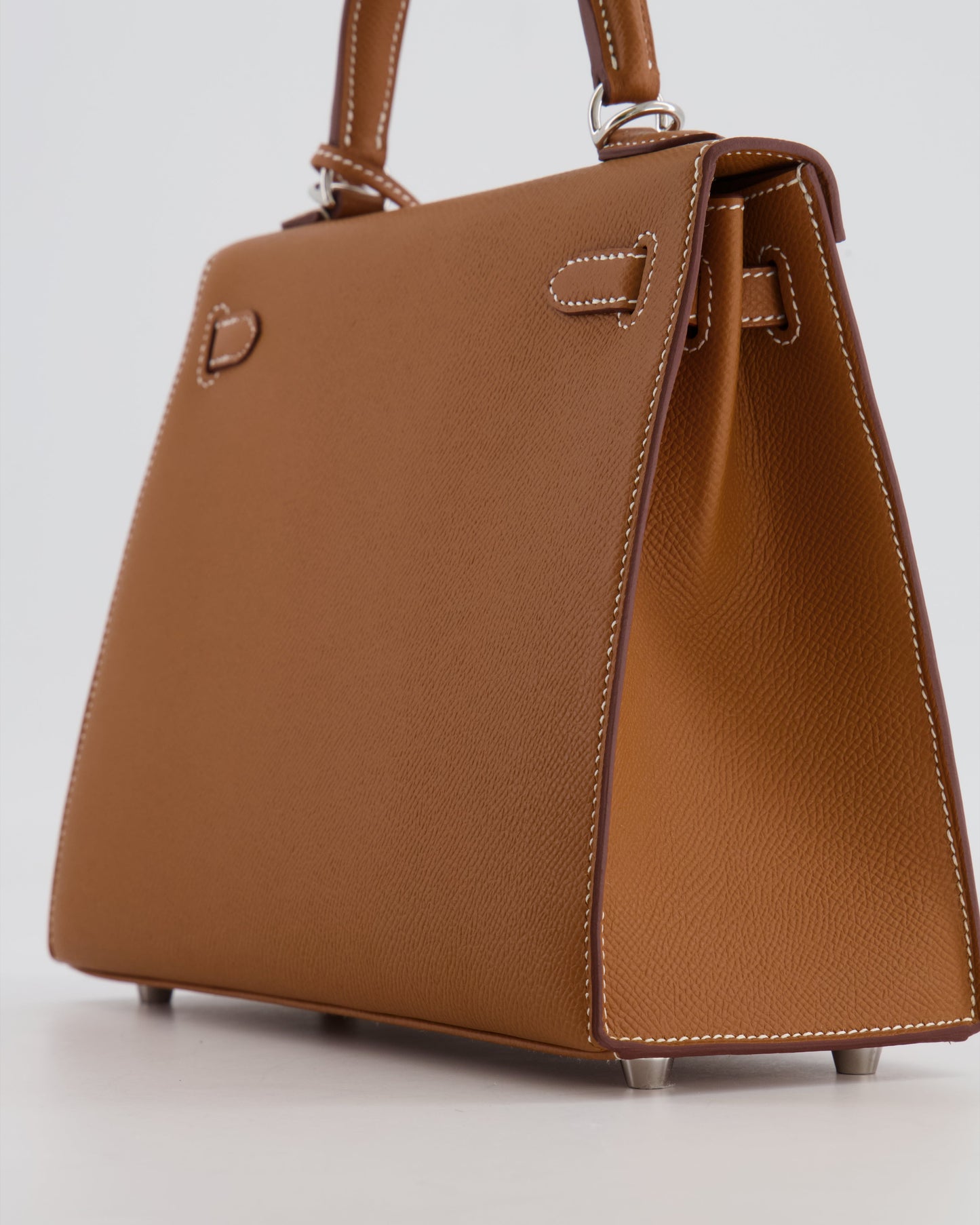 Hermes Kelly 25 Sellier Bag in Gold Epsom Leather with Palladium Hardware