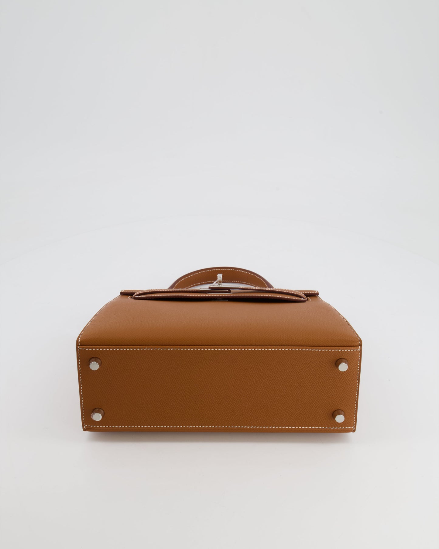 Hermes Kelly 25 Sellier Bag in Gold Epsom Leather with Palladium Hardware