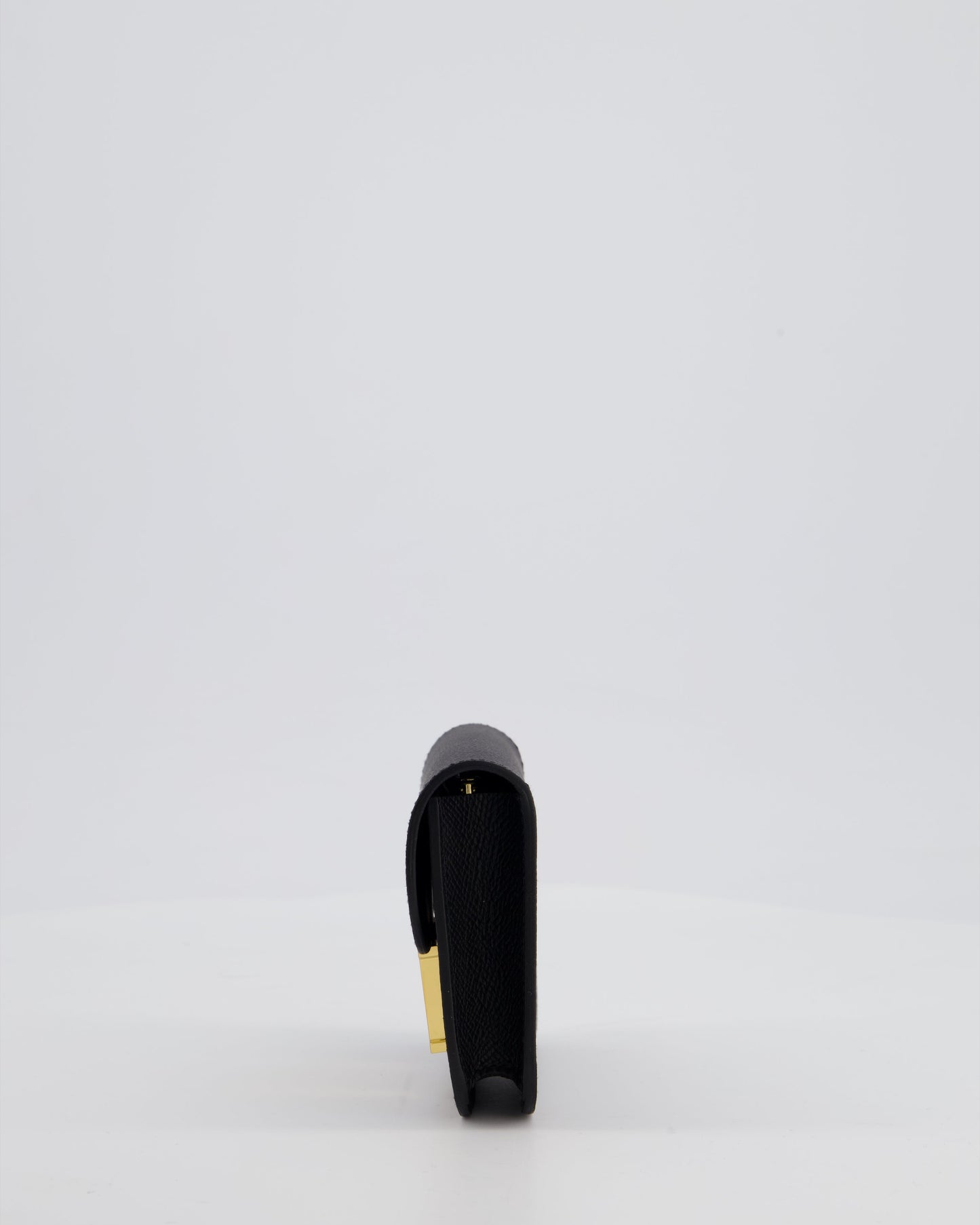 Hermes Constance Slim Belt Wallet Bag in Black Epsom Leather with Pocket and Gold Hardware