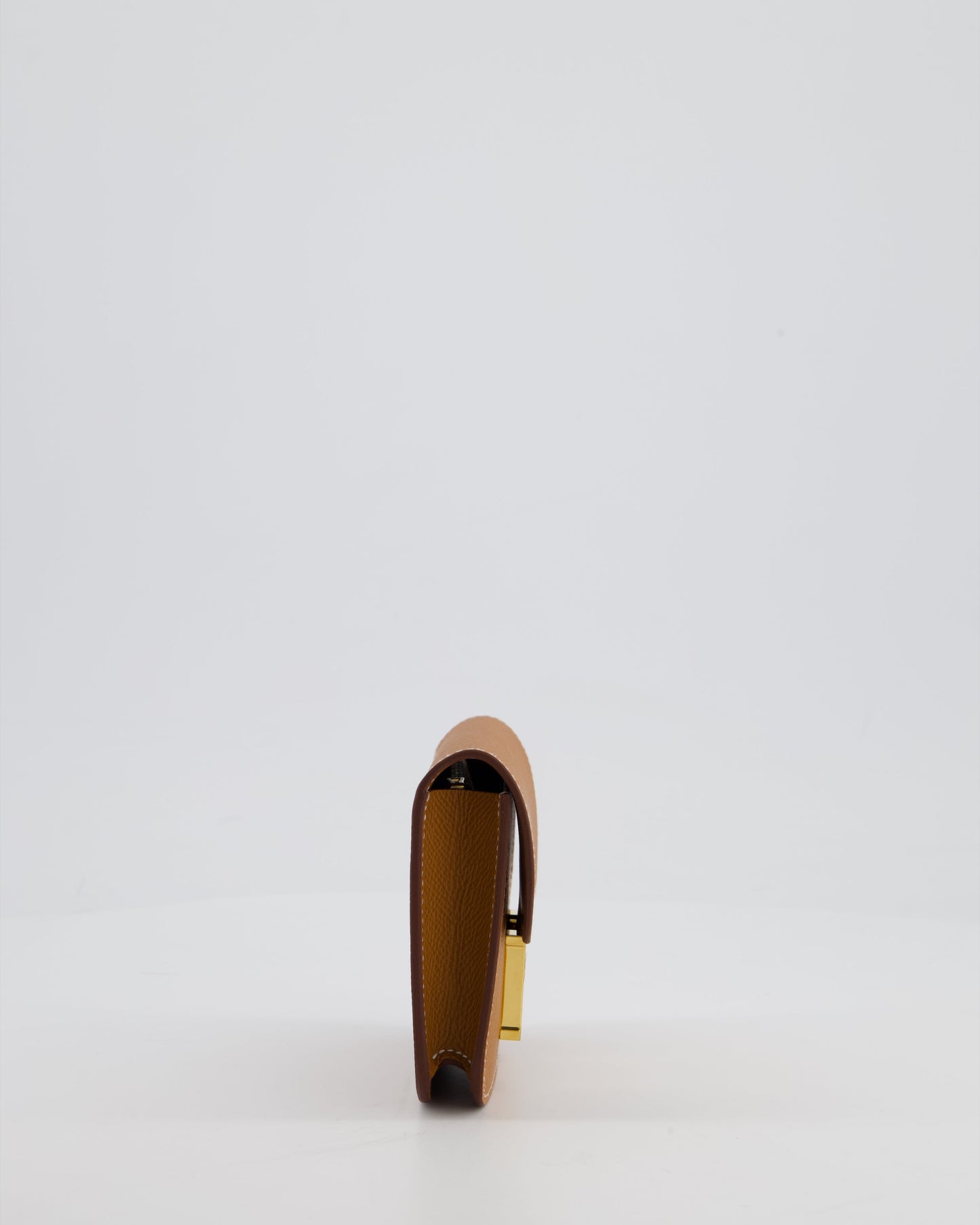 Hermes Constance Slim Belt Wallet Bag in Gold Epsom Leather with Pocket and Gold Hardware