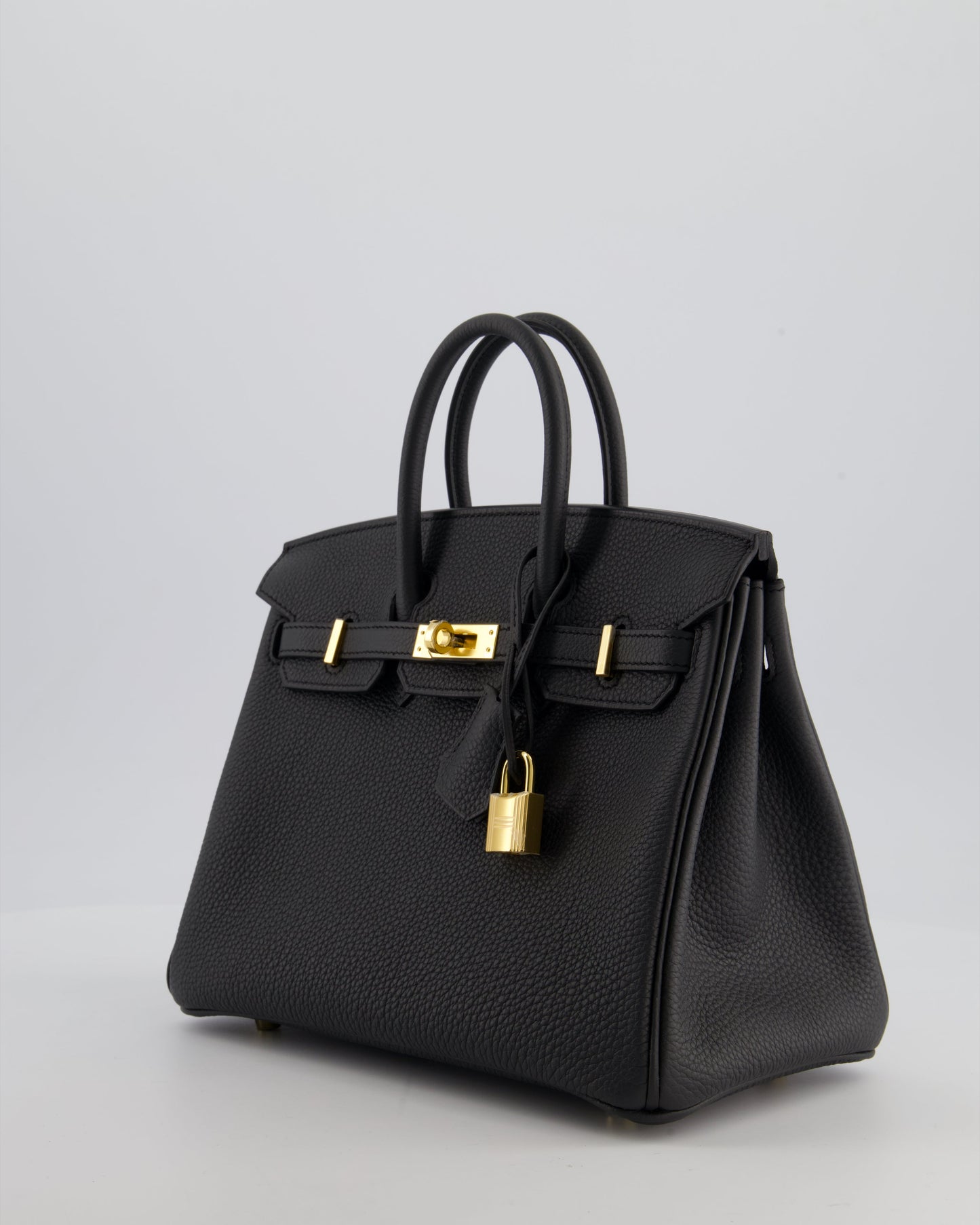 *HOT* Hermes Birkin 25 Retourne Bag in Plomb Togo Leather with Gold Hardware