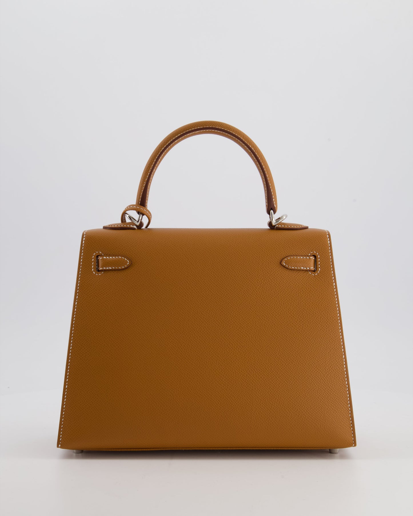 Hermes Kelly 25 Sellier Bag in Gold Epsom Leather with Palladium Hardware