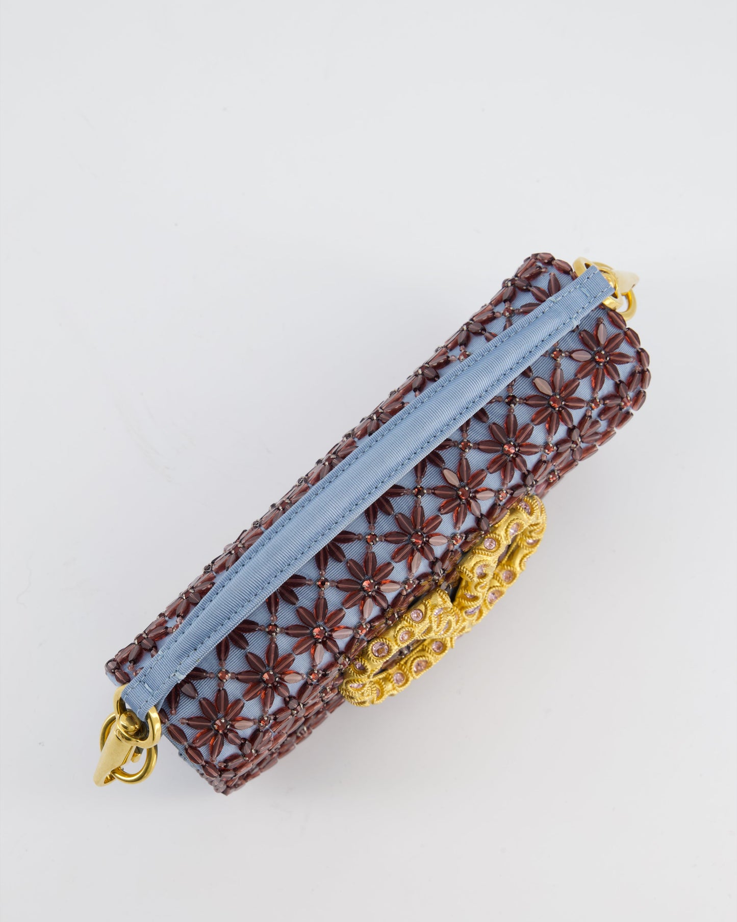 Valentino Multi Small Embroidered Loco Shoulder Bag with Gold tone Hardware