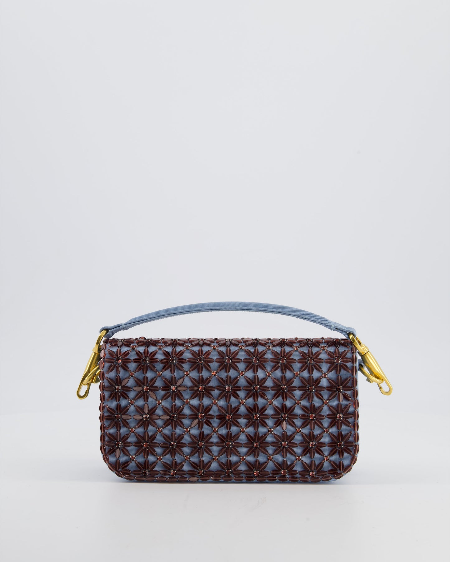 Valentino Multi Small Embroidered Loco Shoulder Bag with Gold tone Hardware
