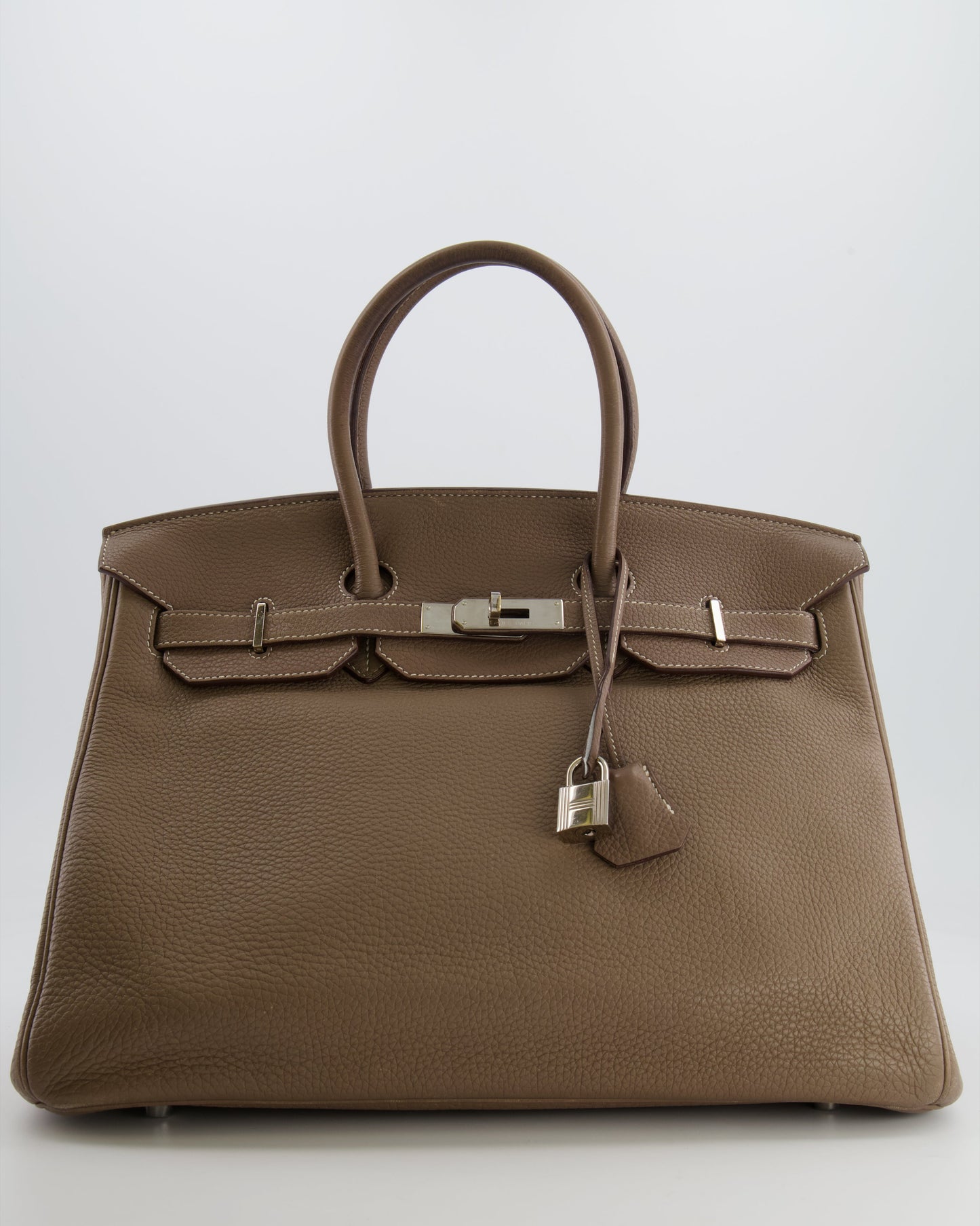 Hermes Birkin 35 Bag in Etoupe Togo Leather with Palladium Hardware