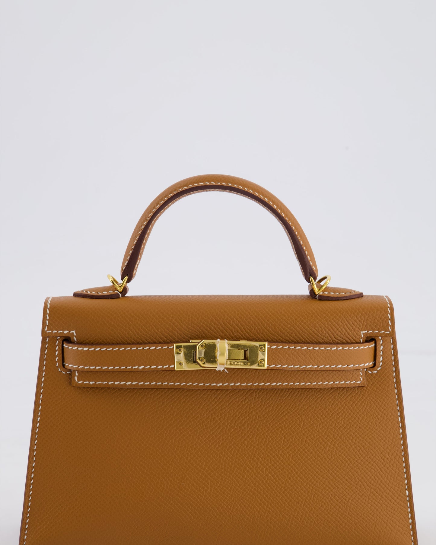 Hermes Mini Kelly II 20 Bag in Gold Epsom Leather with Gold Hardware