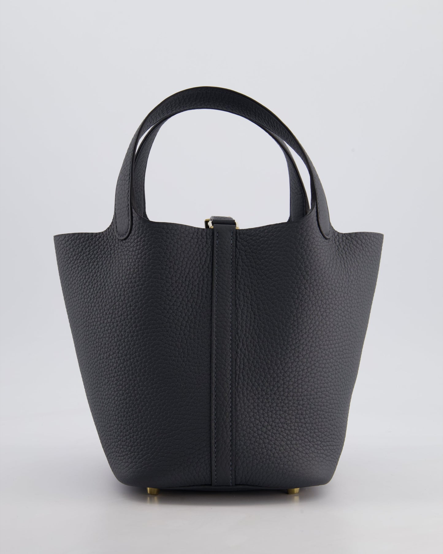 *HOT* Hermes Picotin Lock 18 Bag in Gris Misty Clemence Leather with Permabrass Hardware