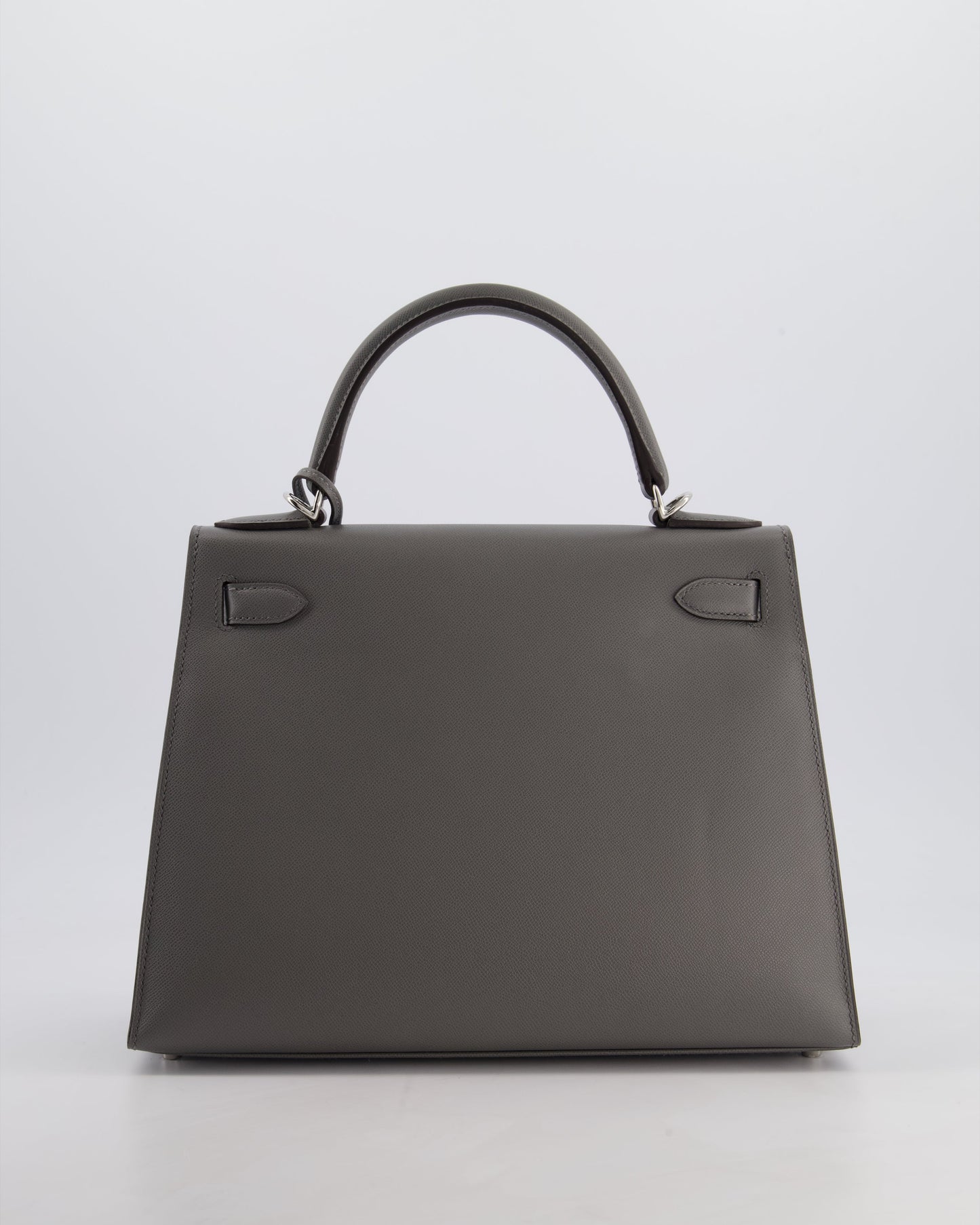 *RARE* Hermes Kelly 28 Sellier Bag in Gris Meyer Madame Leather with Palladium Hardware