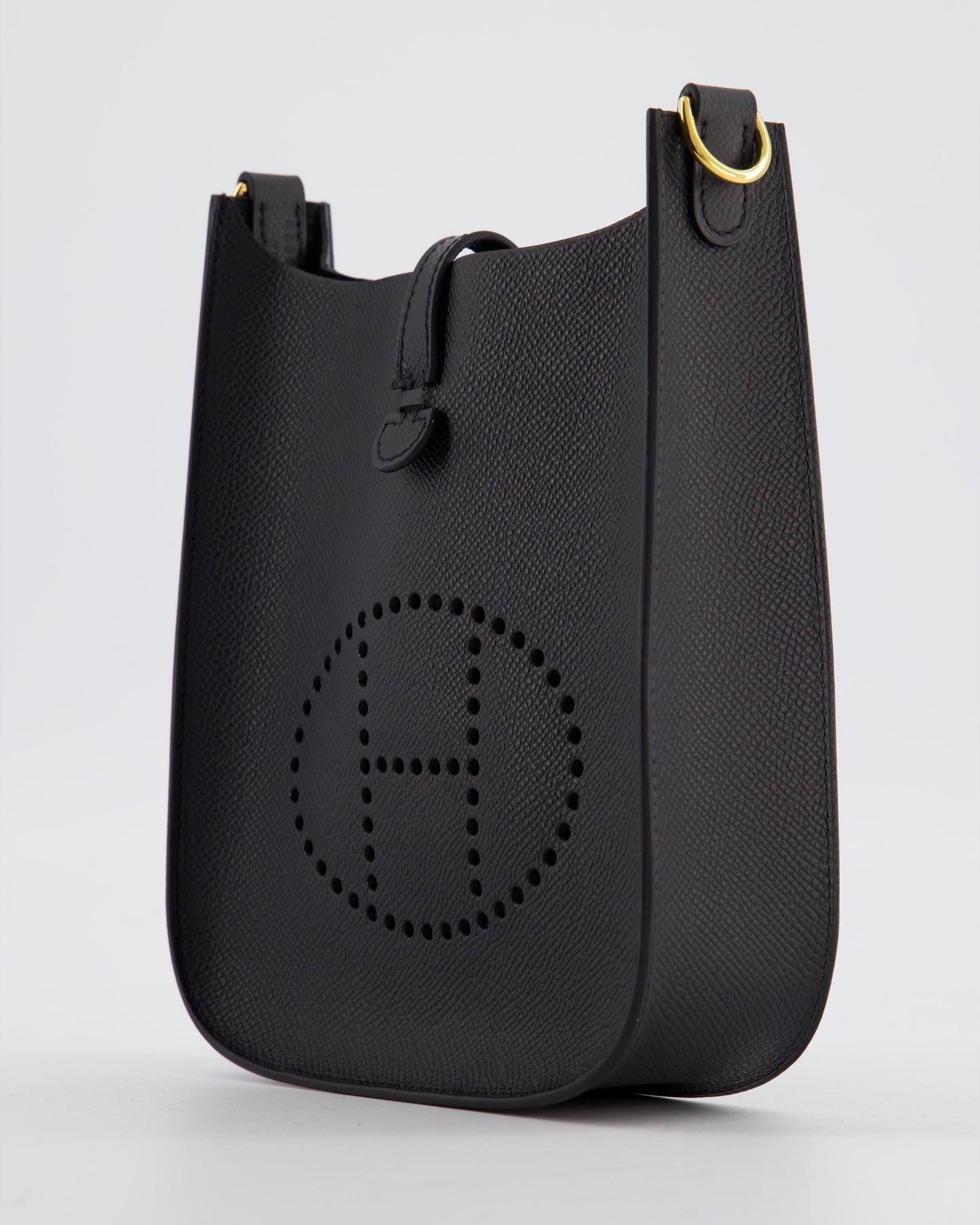 Hermes Black Mini Evelyne Sellier Bag in Epsom Leather with Gold Hardware